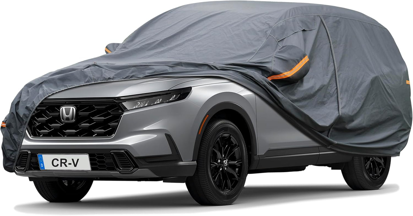 Premium Car Cover Custom Fit Honda CRV CR-V (1995-2025), 16 Layers Heavy Duty Car Cover Waterproof All Weather with Zipper Door for Sun Rain Snow Dust Uv Protection