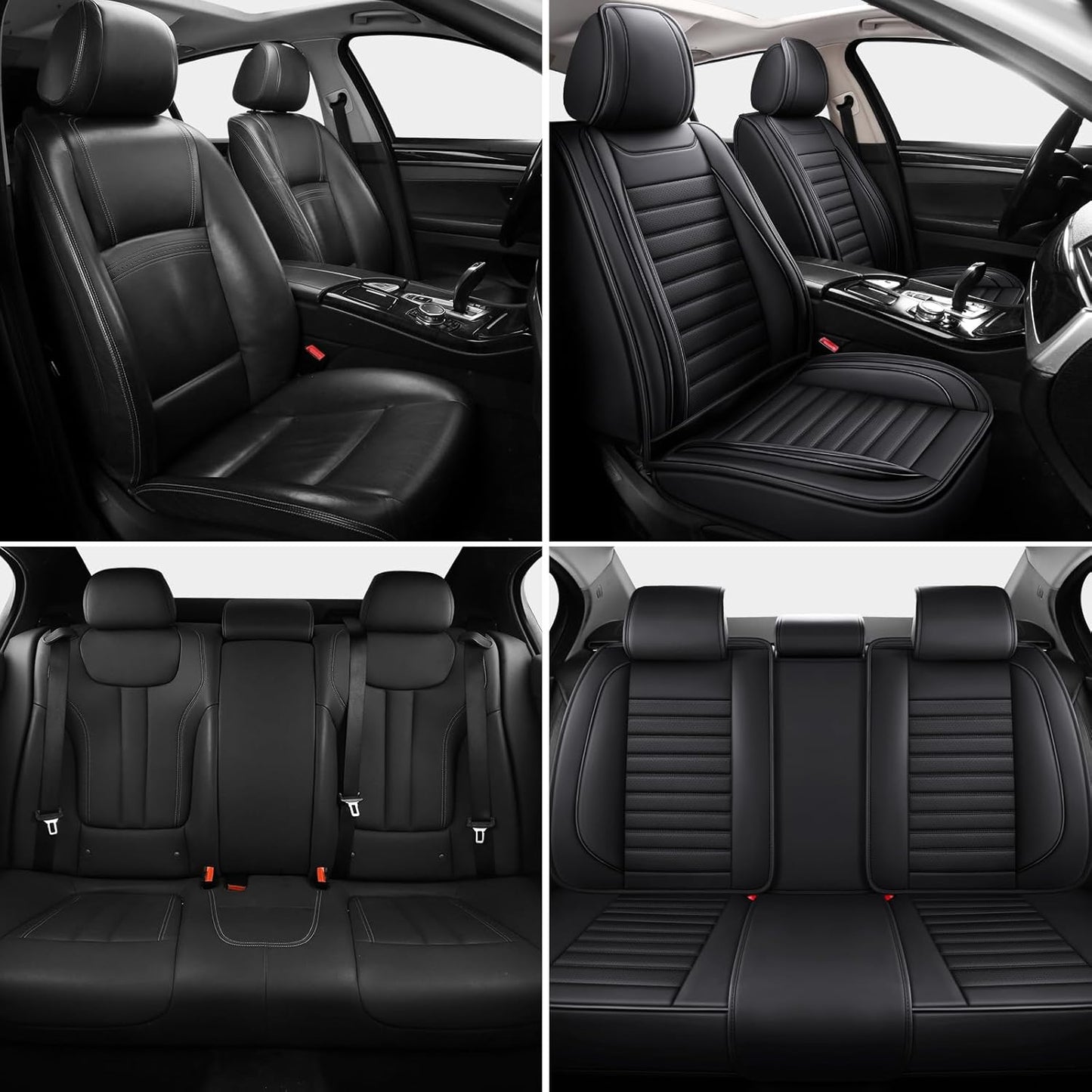 Car Seat Covers,Car Seat Protector Waterproof,Seat Covers Full Set, Car Seat Protectors,Automotive Seat Covers Fit for Most Cars Black