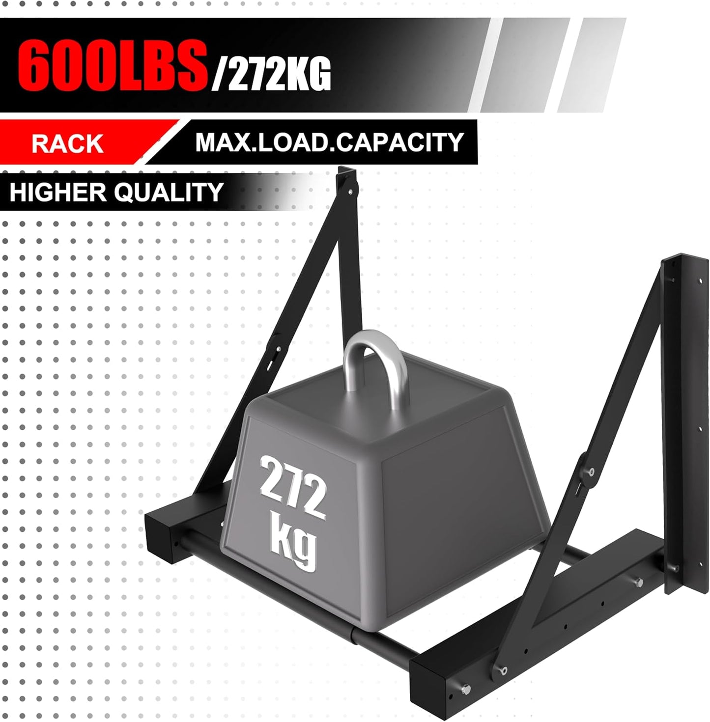 Wall Mount Folding Tire Rack, 32 to 48 Inches Wide Adjustable Tire Storage Rack, Heavy-Duty Steel Tire Storage Rack for Garage ,Workshop, Repair Shop, Supports 400 Pounds and Folds Flat