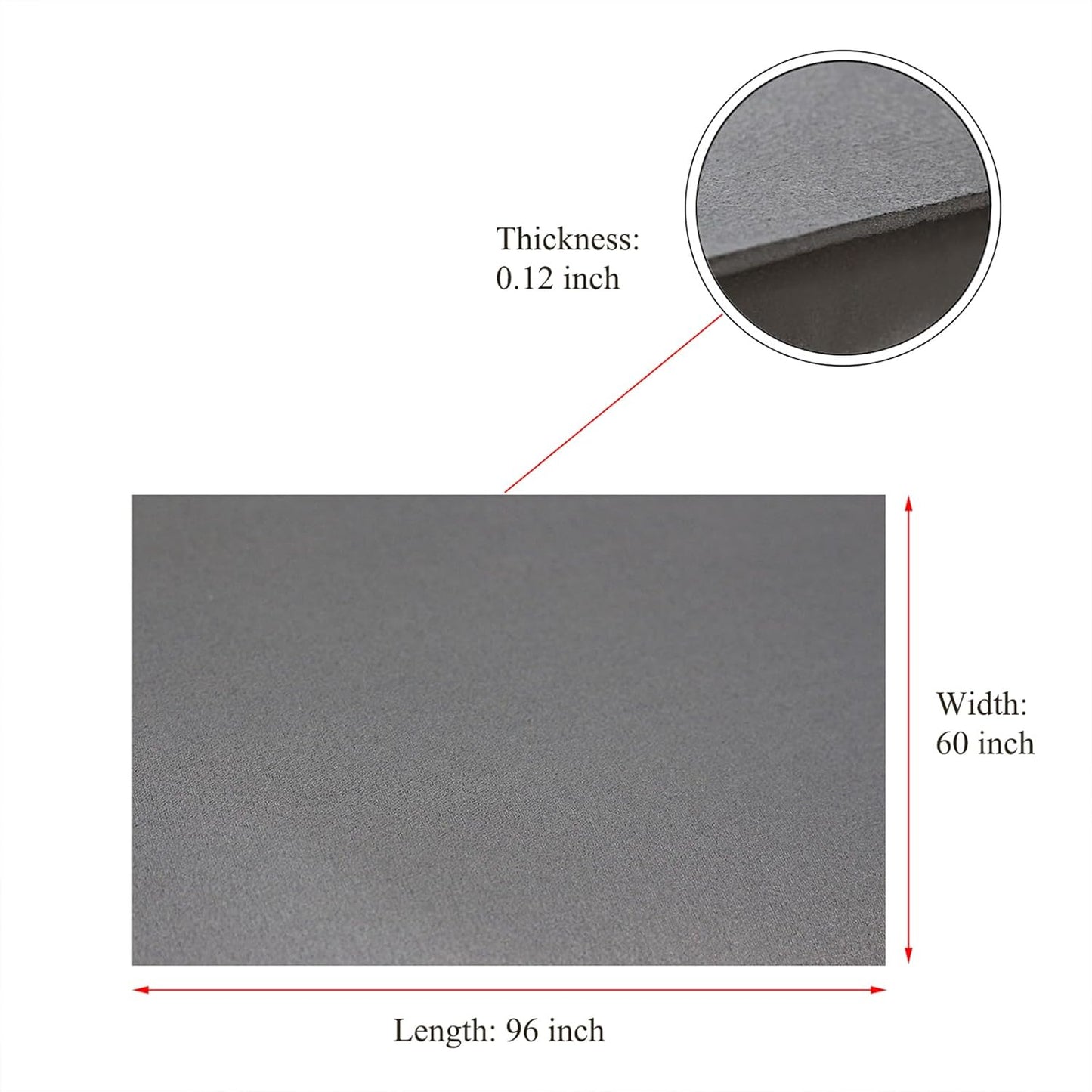 Suede Headliner Fabric with Foam Backing - Black Suede Headliner Material for Car/Truck/SUV/RV Roof, Home Repair/DIY Headliner Material Automotive Headliner Fabric (Dark Gray, 96"×60“)
