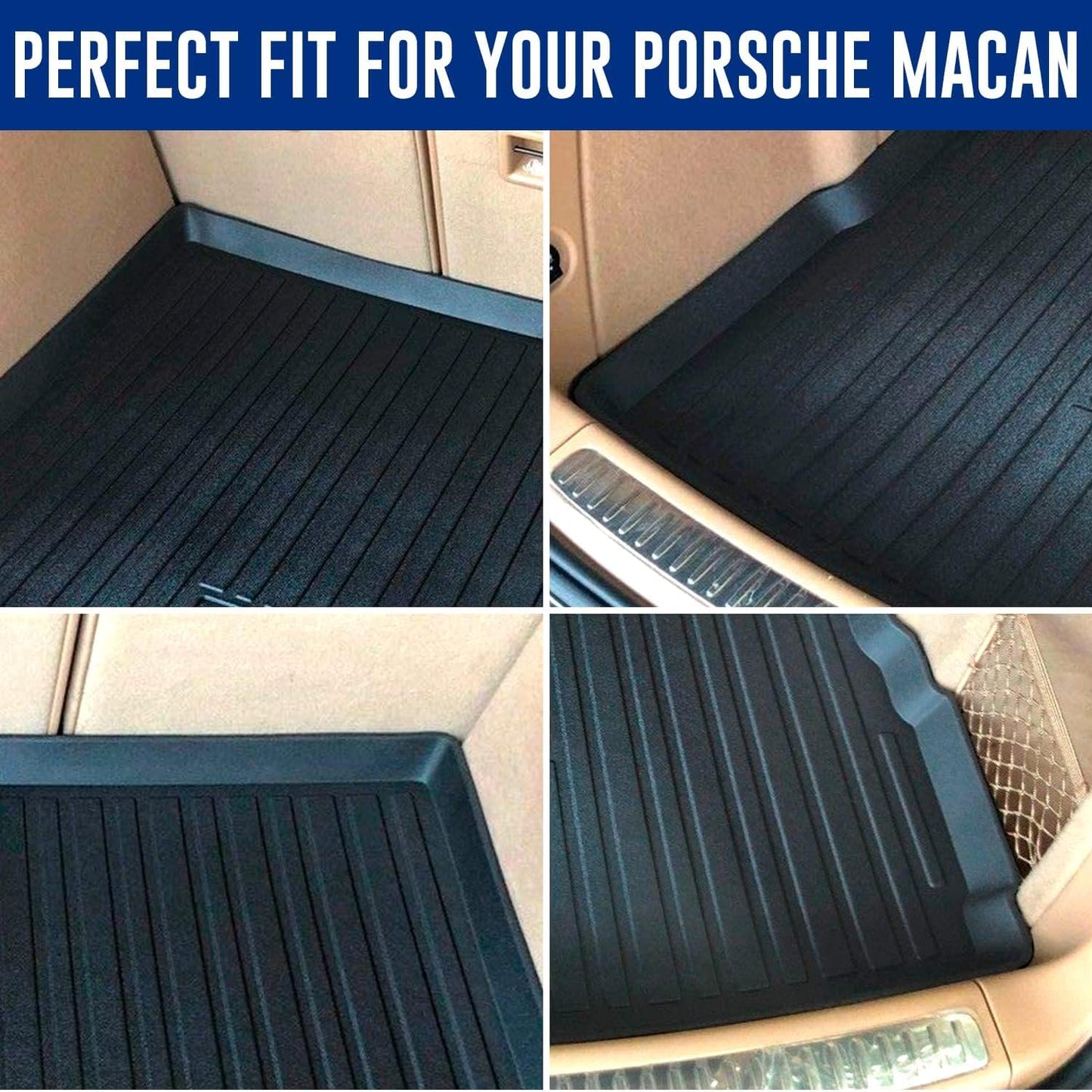 Premium Cargo Liner Porsche MACAN 2015-2025 - 100% Protection - Custom Fit Car Trunk Mat - All-Season Black Cargo Mat - Laser Measured Trunk Liners