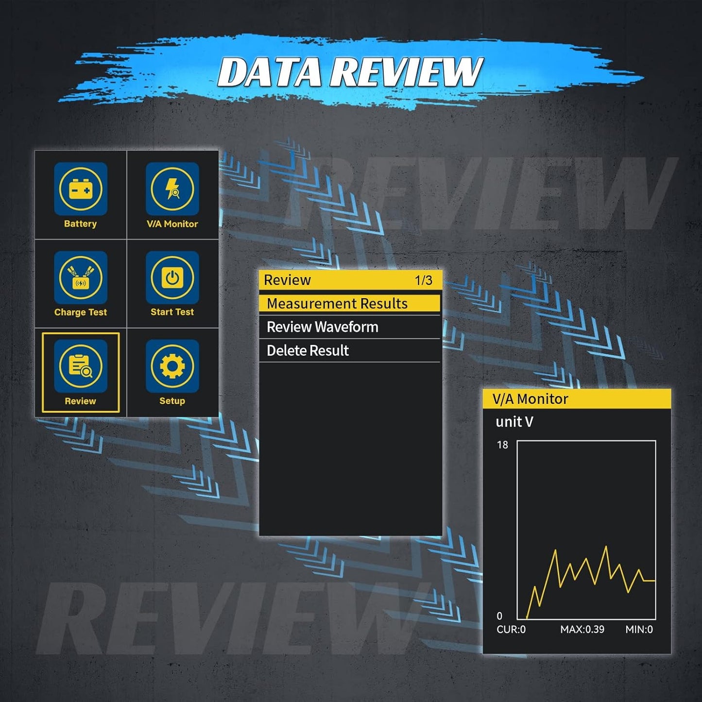 AUTOOL Car Battery Tester 12V 24V Automotive Battery Load Tester with Printer 20-2000CCA Alternator Tester, Cranking & Charging & Leakage Test, 3.2" Screen with Data Review Reverse Polarity Protection