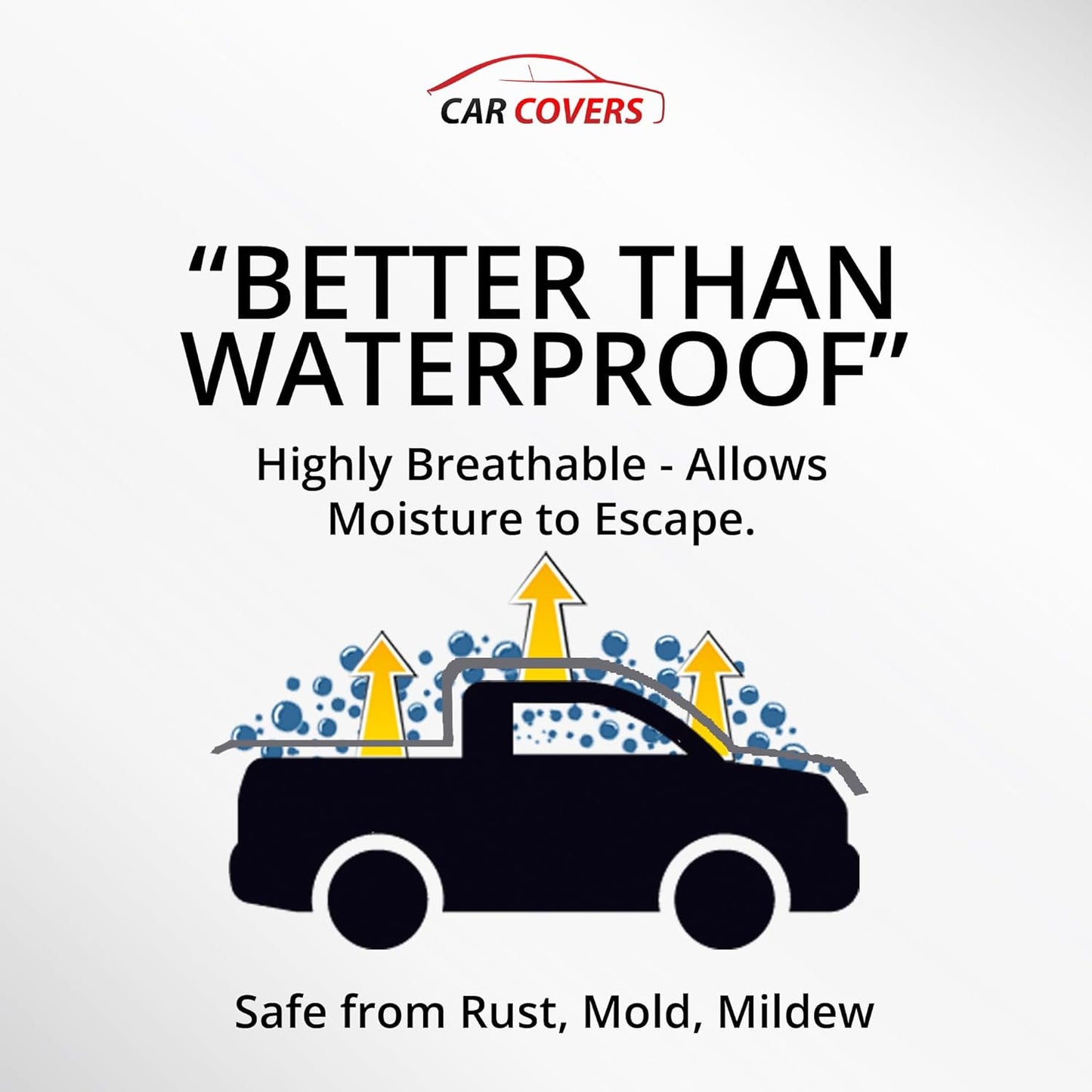 Car Covers Weatherproof Max Truck Cover & Warranty Compatible with Ford 2004-2009 F-150 SuperCab, 5.5 with Camper Shell– Outdoor Cover, Prevents Theft with Cable Lock