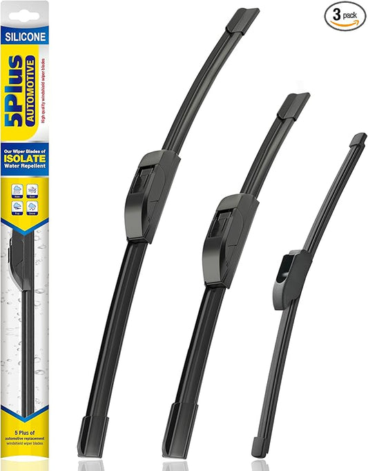 5 PLUS® Silicone Windshield Wipers Replacement for 2013-2017 HYUNDAI Elantra GT 2015-2018 KIA Forte5 Wiper Blades(Set of 3),Automotive Replacement Windshield Wiper Blades For My Car-28"/14"/13"