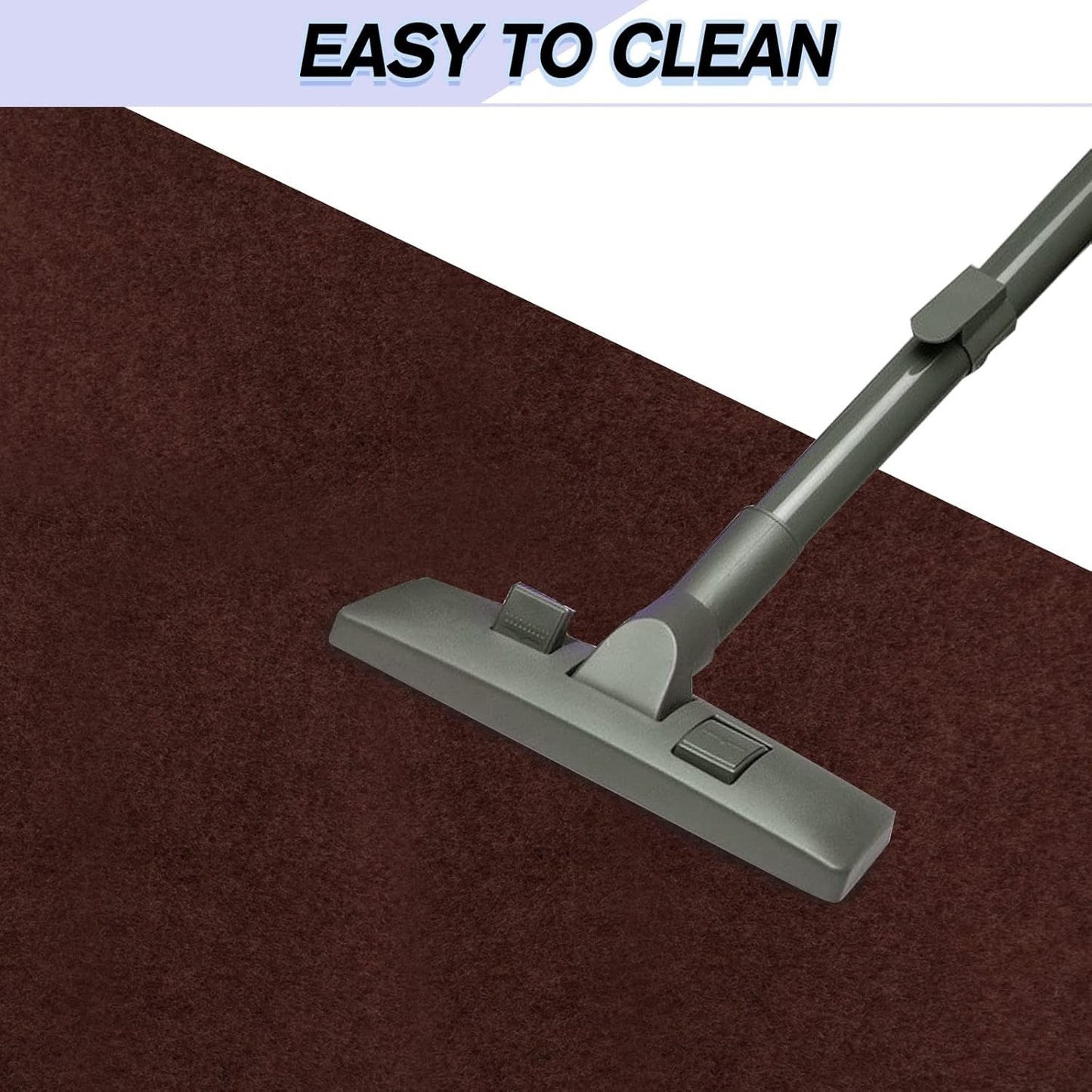 Custom Size Backed Non-Slip Area Rugs Runner, Easy Clean, Waterproof Runner Rugs for Hallway Entryway, Kitchen, Laundry, 4FT x 43FT, Brown