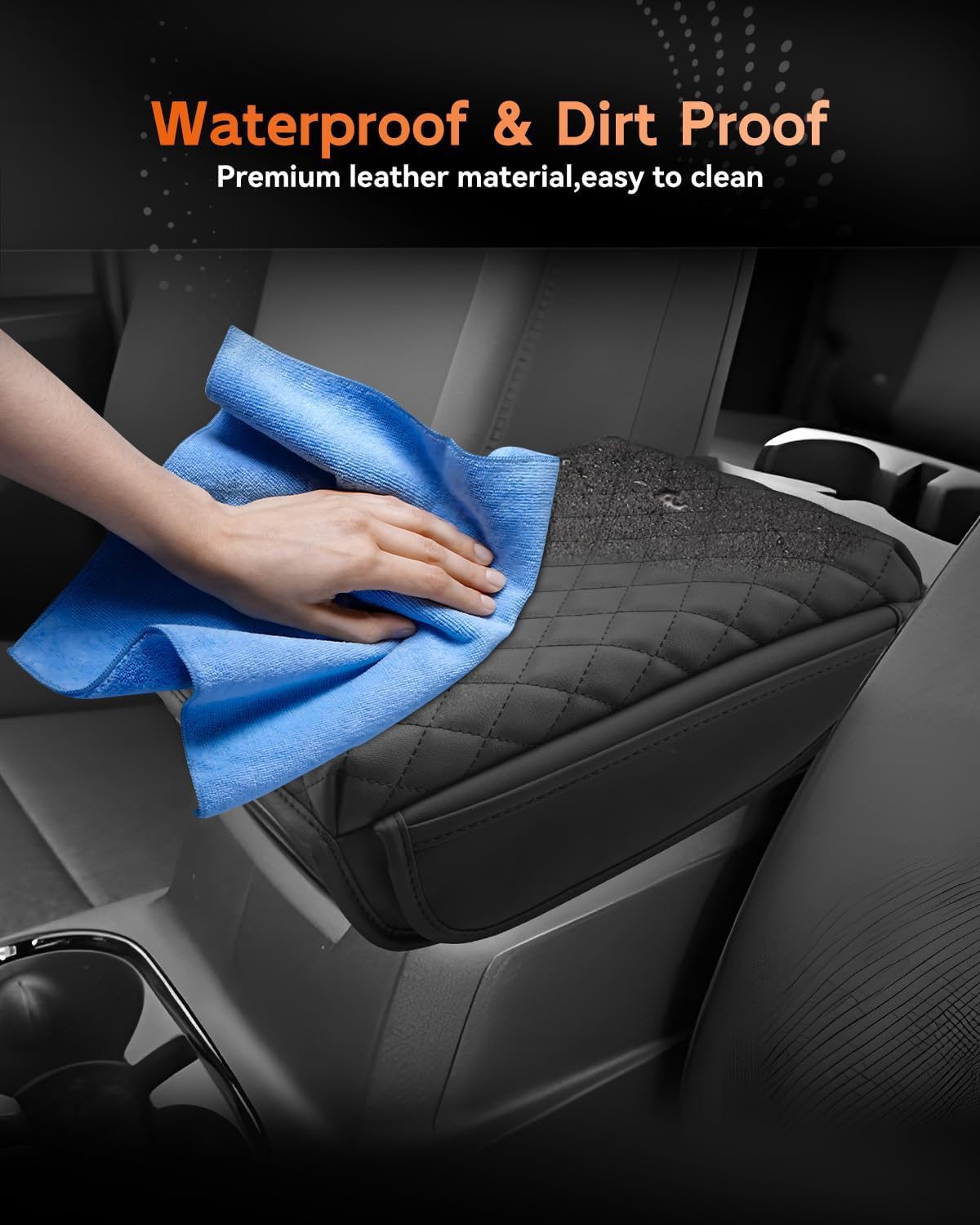 CDEFG for Chevrolet Colorado -GMC Canyon 2023-2025 2026 Center Console Cover Armrest Box Cover for Colorado/Canyon Accessories Console Arm Rest Protector Thickened with 2 Side Pocket