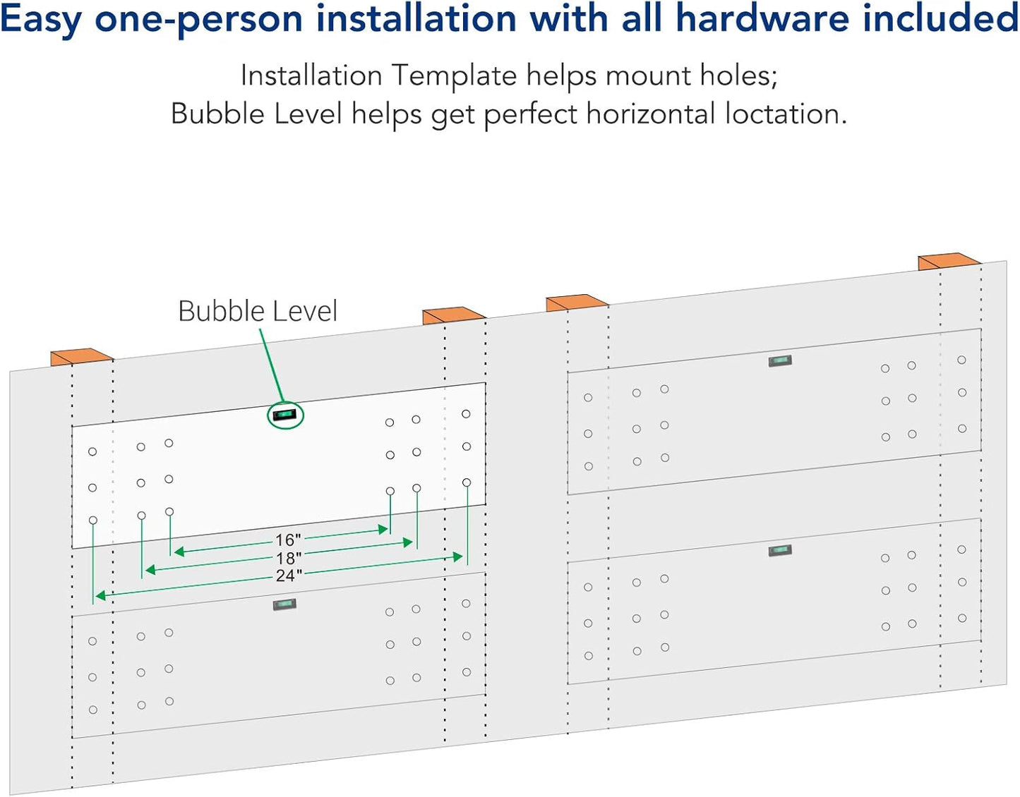 FLEXIMOUNTS 2-Pack 2x6ft Garage Shelving 24-inch-by-72-inch Wall Shelf Garage Storage Rack Floating Shelves, Black