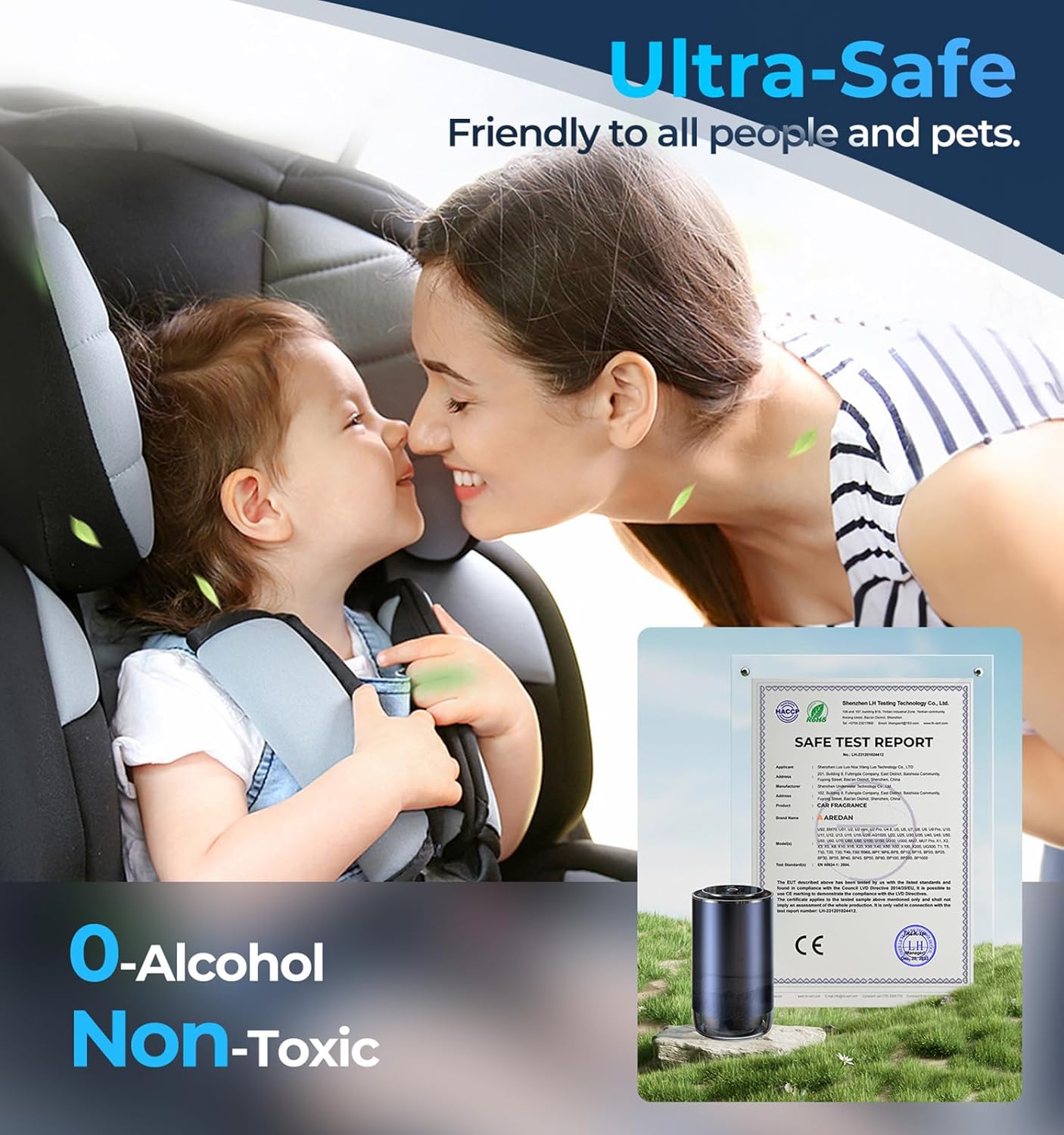 Oil Diffuser for Home and Car Smart Air Freshener, Auto On/Off by AI Chip, Built-in Battery, Works Silently, Refill Oil Aroma with 120 Days Long-Lasting Scent, Gifts for Men and Women-Lavender, Black