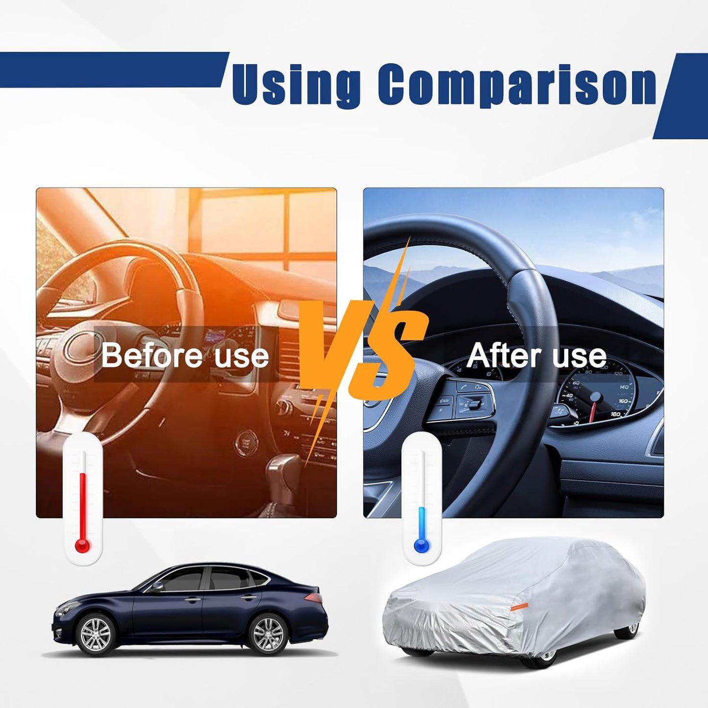 Kayme 6 Layers Car Cover Custom Fit for Mercedes Benz SLK Class 200 230 250 280 320 350 (1996-2016) Waterproof All Weather for Automobiles, Outdoor Full Cover Rain Sun UV Protection.Silver