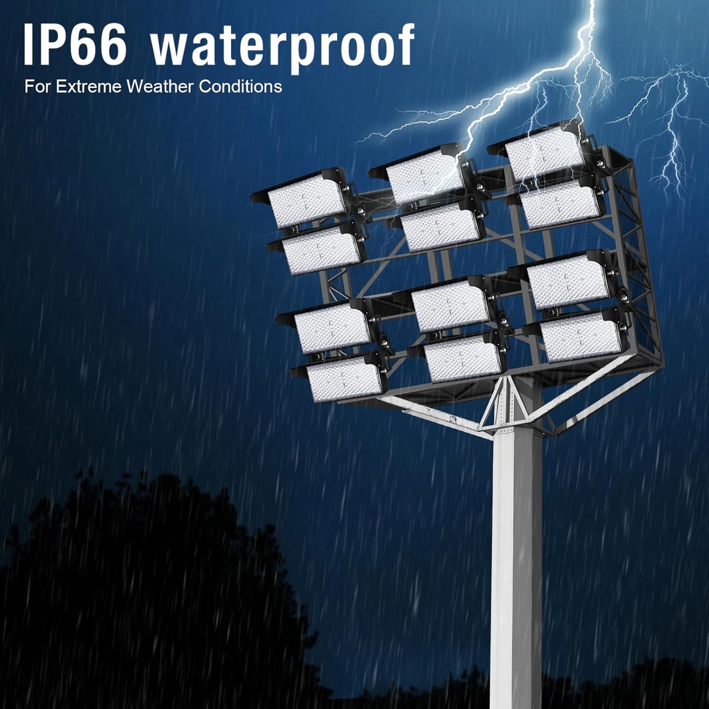 900W Led Stadium Lights, IP66 High Power Outdoor Sport Court Arena Light Pro-Grade High Mast Lighting with Dimmable 10KV Surge Protection Commercial and Industry for Large Area Lighting