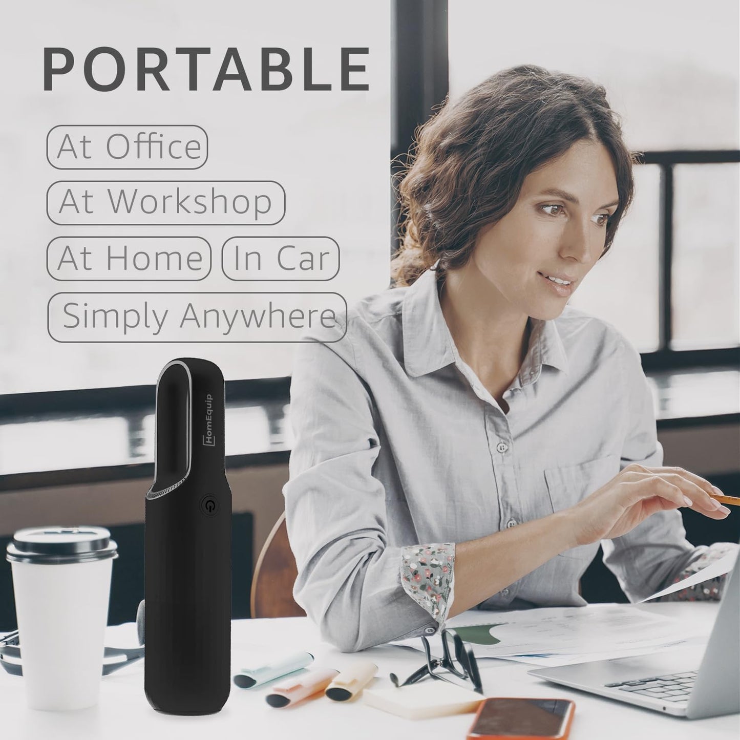 Handheld Portable Cordless Vacuum Cleaner - Easy to Use, Lightweight, Compact Design - Hand Vacuum for Dust Pet Hair Dirt Home Car Interior - Rechargeable Battery with USB-C Cable