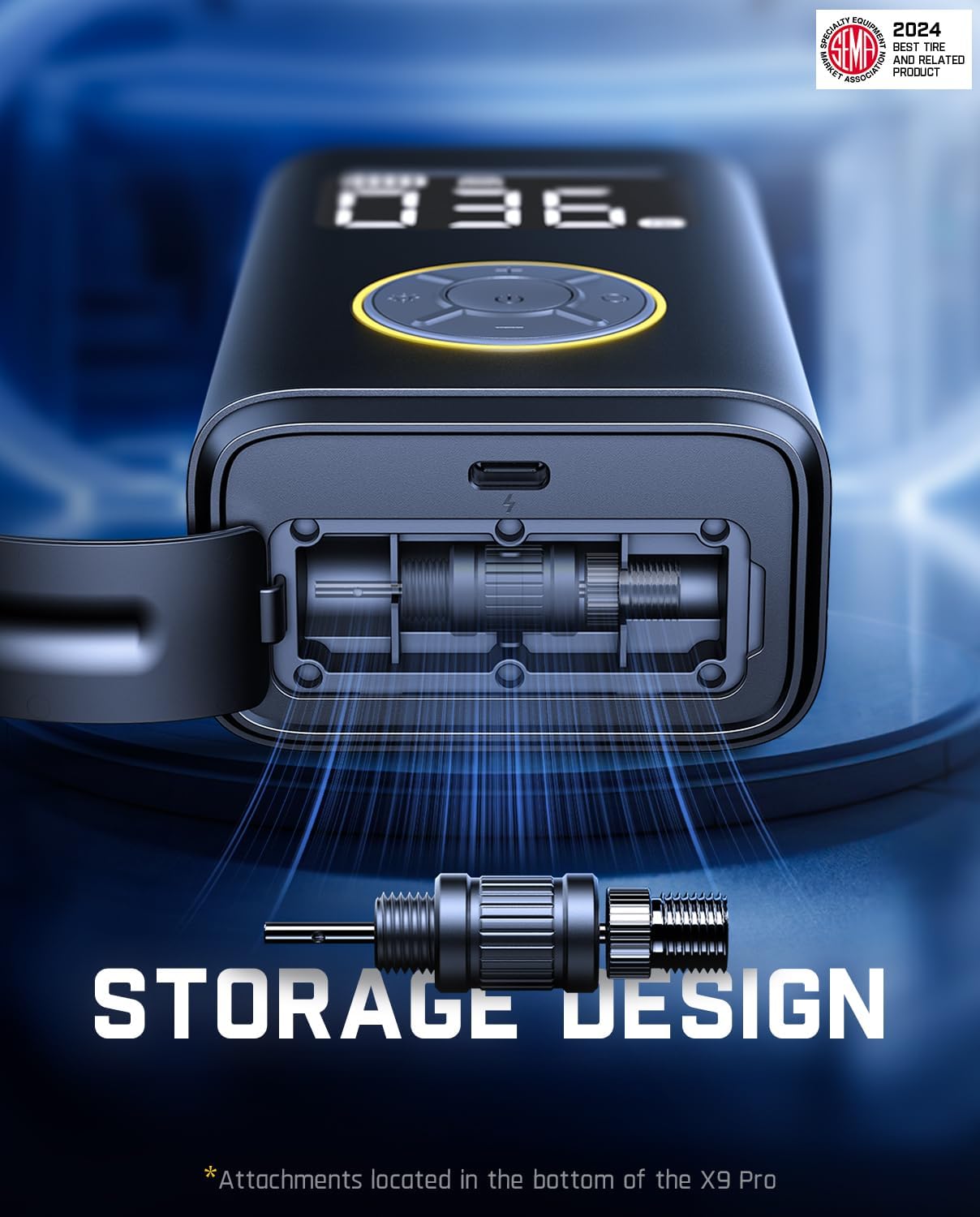 Fanttik X9 Pro Portable Tire Inflator for Compact Car, 1Min Fast Inflate Air Pump with Digital Tire Pressure Gauge, 150PSI Air Compressor for Car, Electric Bikes, Motorcycle, Ball, Deluxe Package