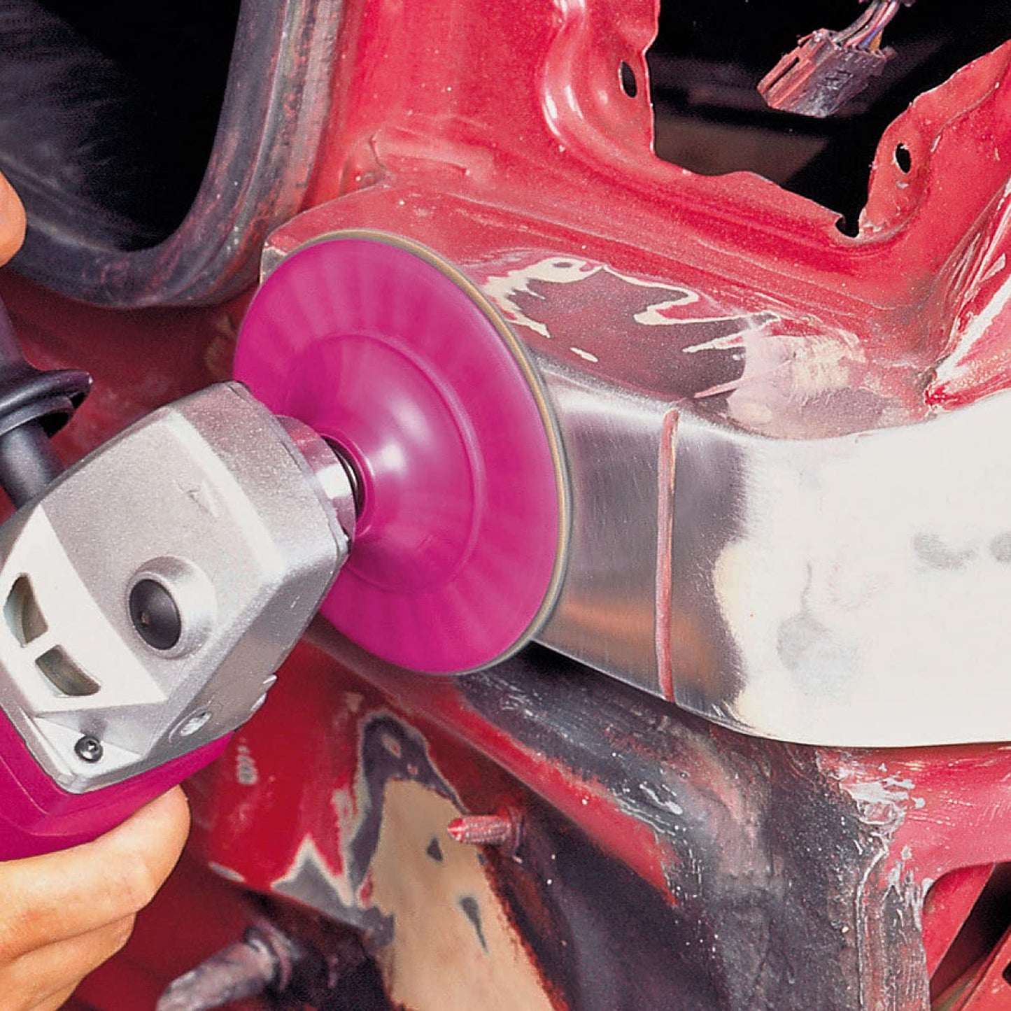 CS Unitec 80653 FIX Fleece (Nonwoven) Disc for The FIX Hook and Loop System, 6" Diameter, Superfine (Grey) (Pack of 10)