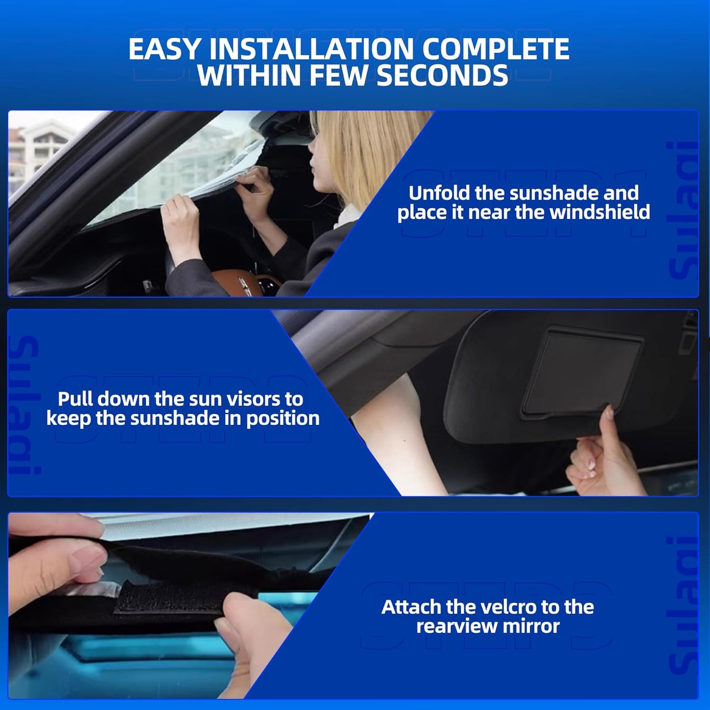 Windshield Sun Shade for Kia EV6 2022-2025 2026 Foldable Sunshade Custom Fit Front Window Car Interior Accessories Protector Blocks UV Rays