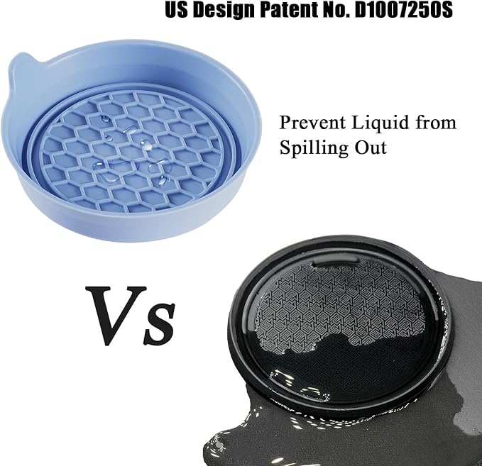 Amooca Car Cup Coaster Universal Automotive Waterproof Non-Slip Cup Holders Sift-Proof Spill Holder Car Interior Accessories 4 Pack Gray Blue