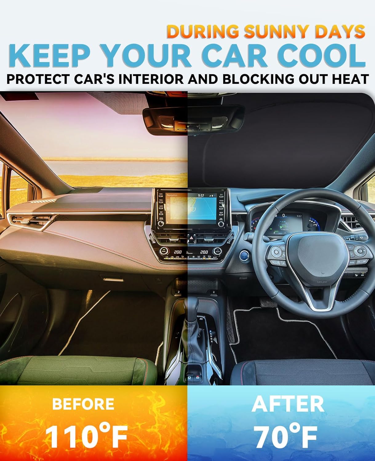 Sun Shade for VW Volkswagen Jetta Windshield Sunshade Custom Fit VW Jetta 2019-2023 2024 2025 2026 Car Accessories Windshield Cover Front Window Shields 240T Reflective Sun Visor Block UV Rays