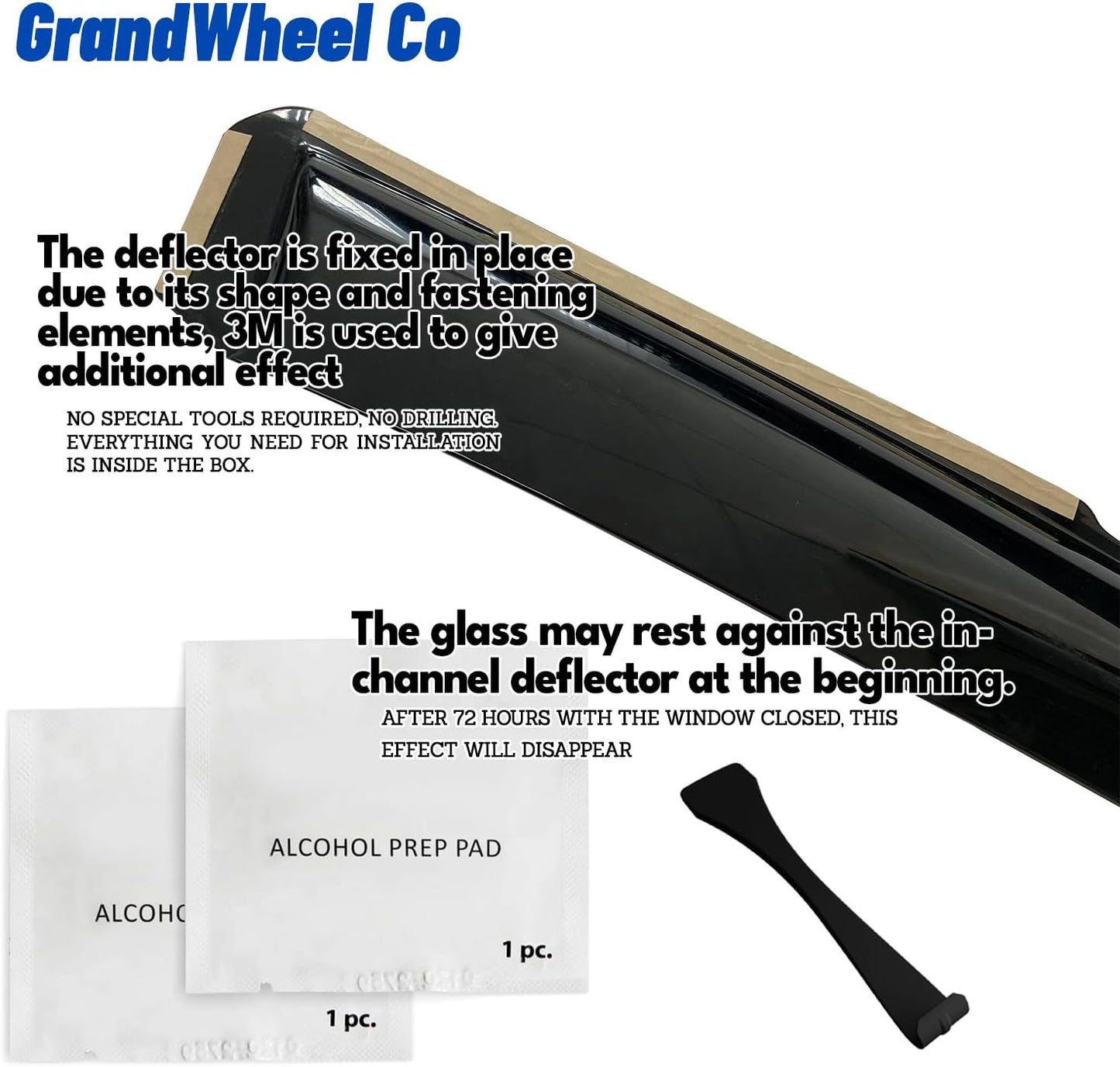 Window Deflectors Smoke Tinted in-Channel Side Window Vent Visor Deflectors Rain Guards Compatible with Camry 2018-2024 - 4pcs. GW0370