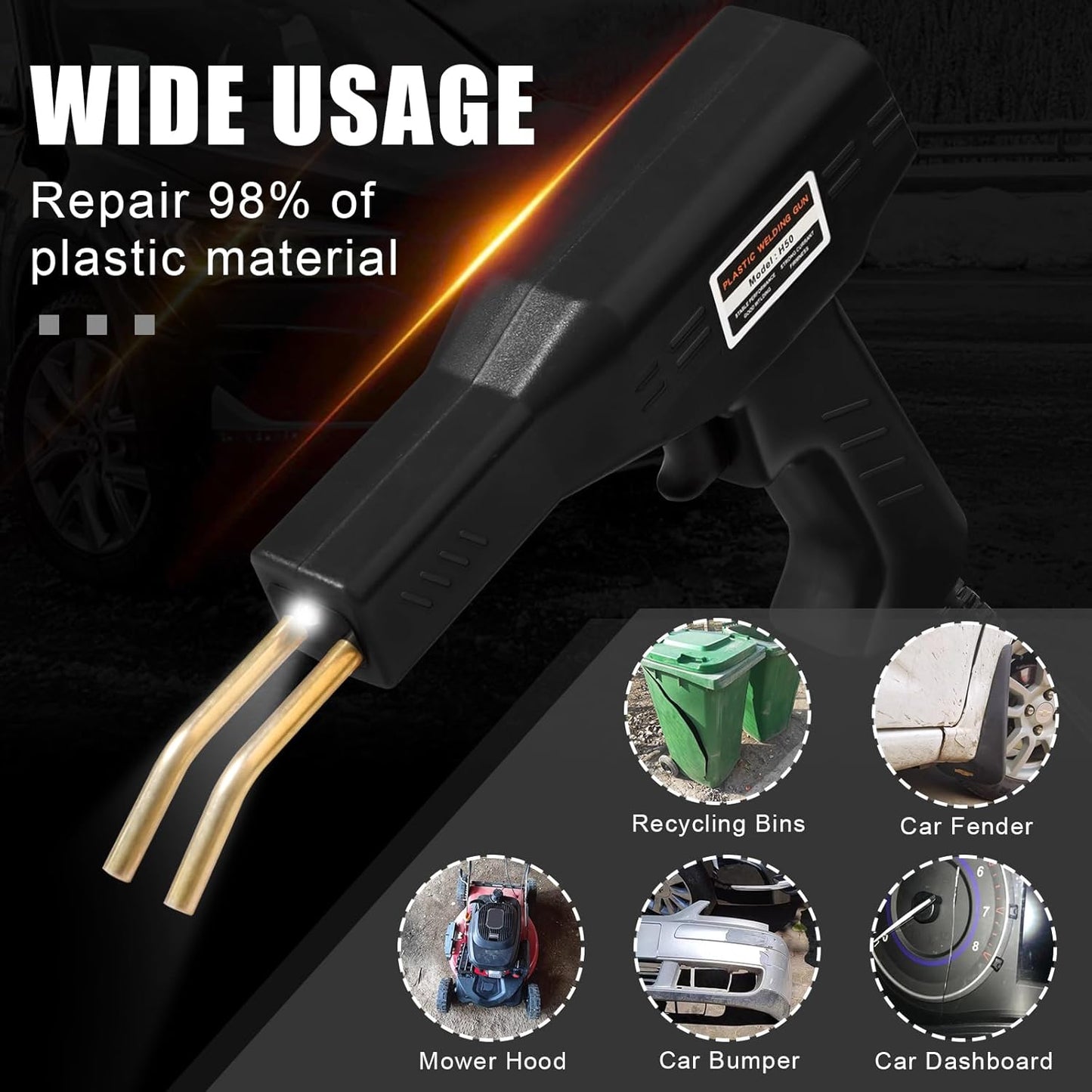 ATOLS Plastic Welder, 1000PCS Staples, Plastic Welding Kit, Hot Stapler Kit, Plastic Welder Gun Kit, Car Bumper Repair Kit, Plastic Repair Kit