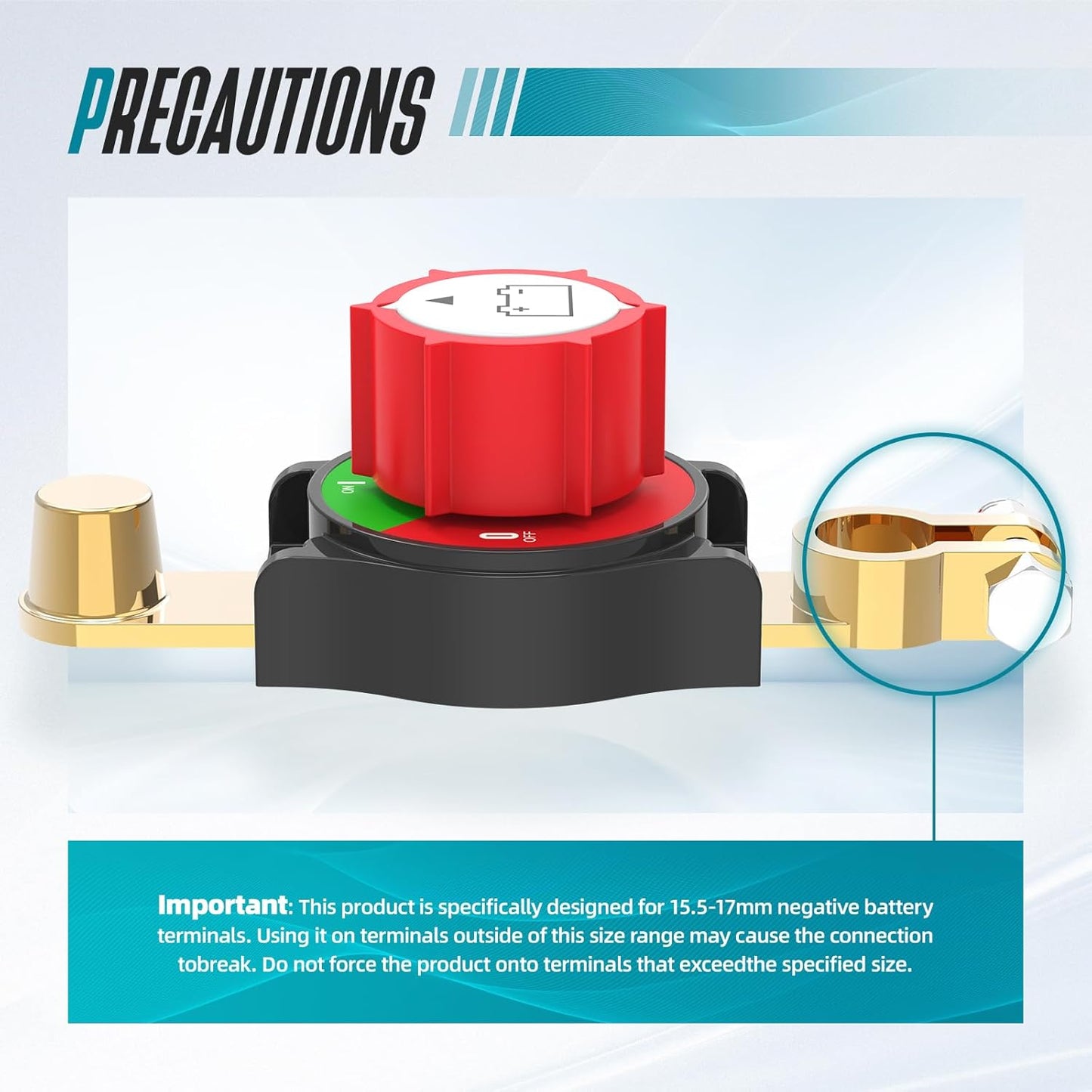 Top Post Battery Disconnect Switch On/Off 275A 12-48V Battery Power Cut Off Switch for Car Vehicle RV and Boat