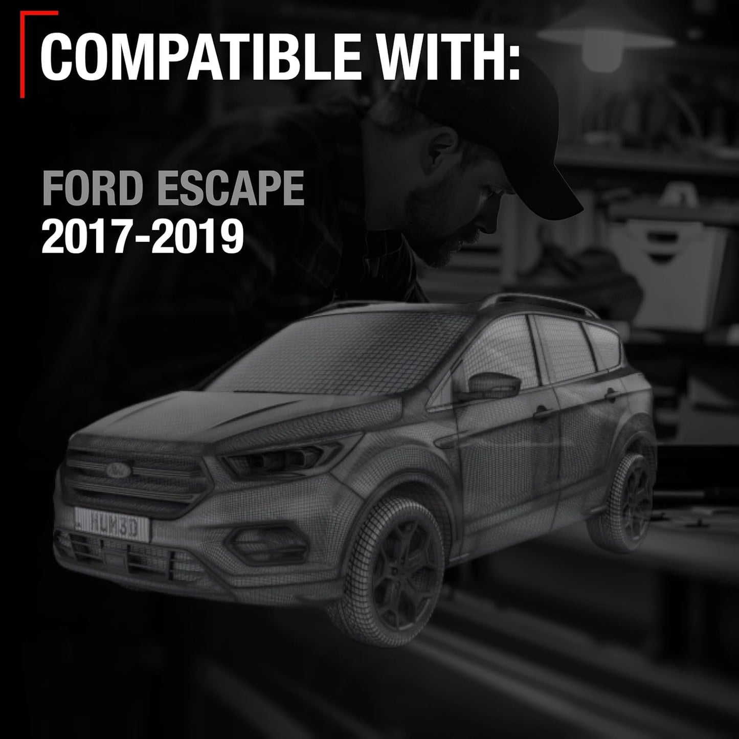 T1A Car Parking Sensors, 4 Pieces - Compatible with 2017-2019 Ford Escape - Front or Rear Bumper Parking Aid Sensor, Backup Reverse Parking Assist Kit - OEM EM2Z15K859C, 684-106, FO1078101