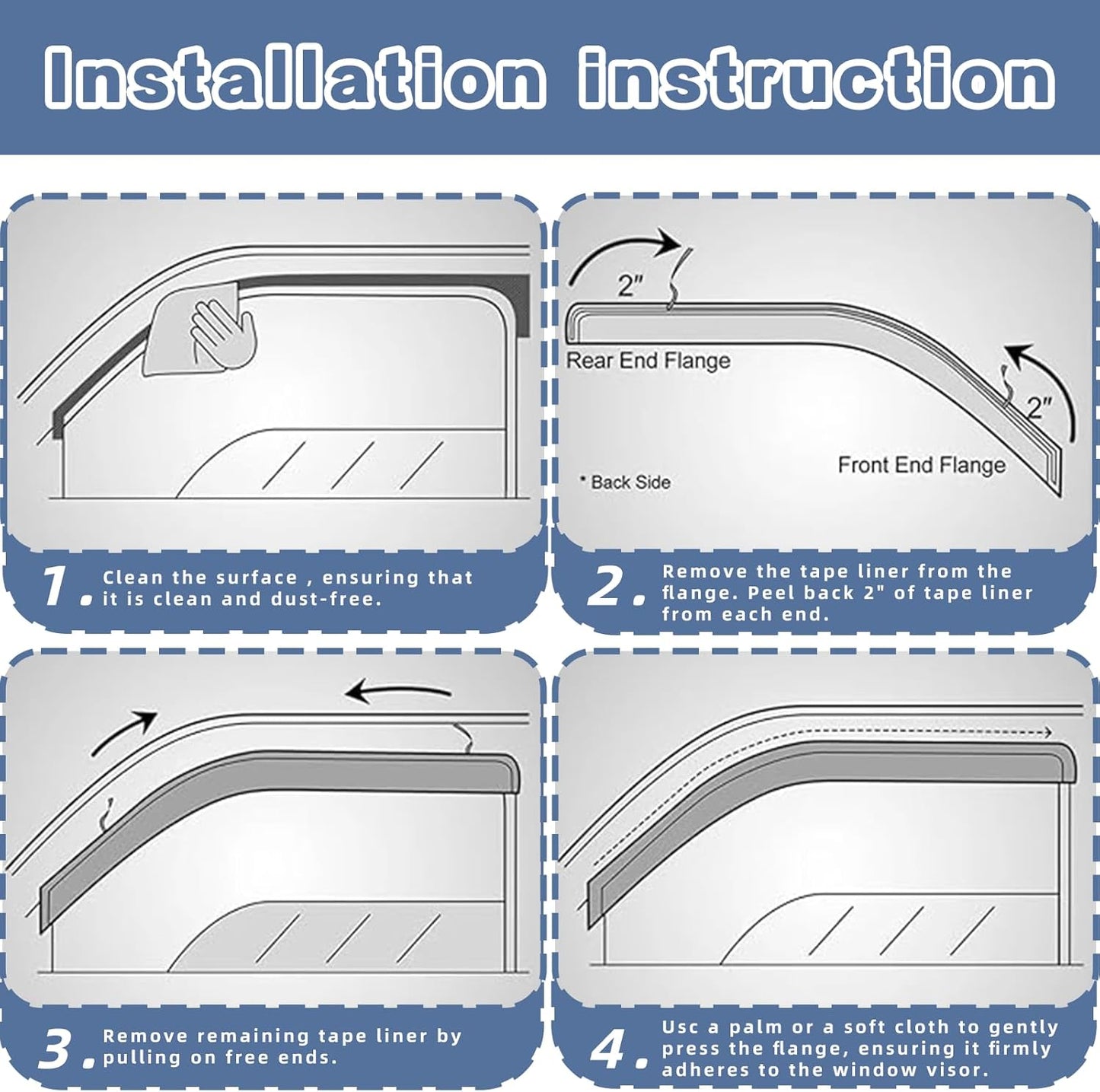 Window Visors Rain Guards fits 2008-2023 Dodge Challenger, Out-Channel Side Window Wind Deflectors Vent Shades Accessories, Dark Smoke 2 Pcs