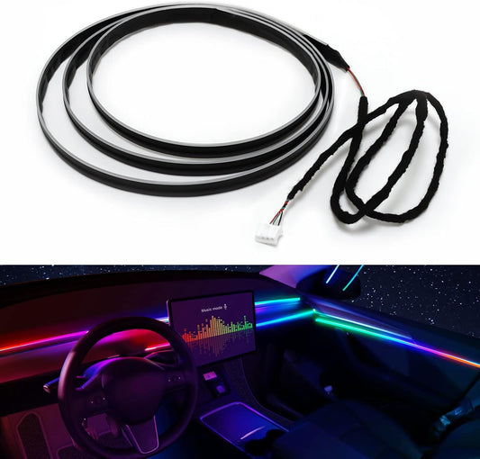Dreamcolor Acrylic Interior Car LED Strip Light 14-inch, which fit for dreamcolor Main Controller Connects and sub-Controller kit (not Including), Not Applicable dreamcolor 5 in 1(Single Controller)