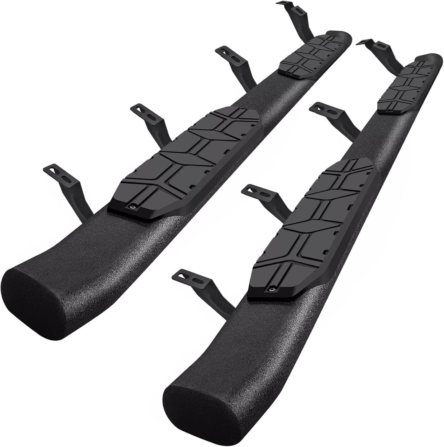 4.3 Inches Oval Tube Bar Running Boards Compatible with 2024 2025 Tacoma Double Cab with 4 Full-Size Doors. Tacoma Step Bars and Carbon Steel Side Steps Step Bars.