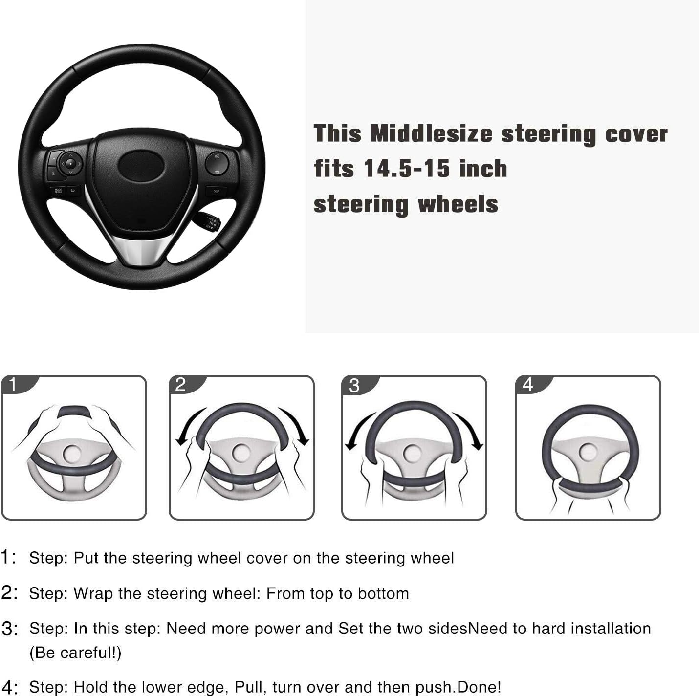 Flying Banner car Steering Wheel Cover Faux Leather Massage Universal fit 3D Honeycomb Hole Anti-Slip Sporty 15 Inches (Orange Black)