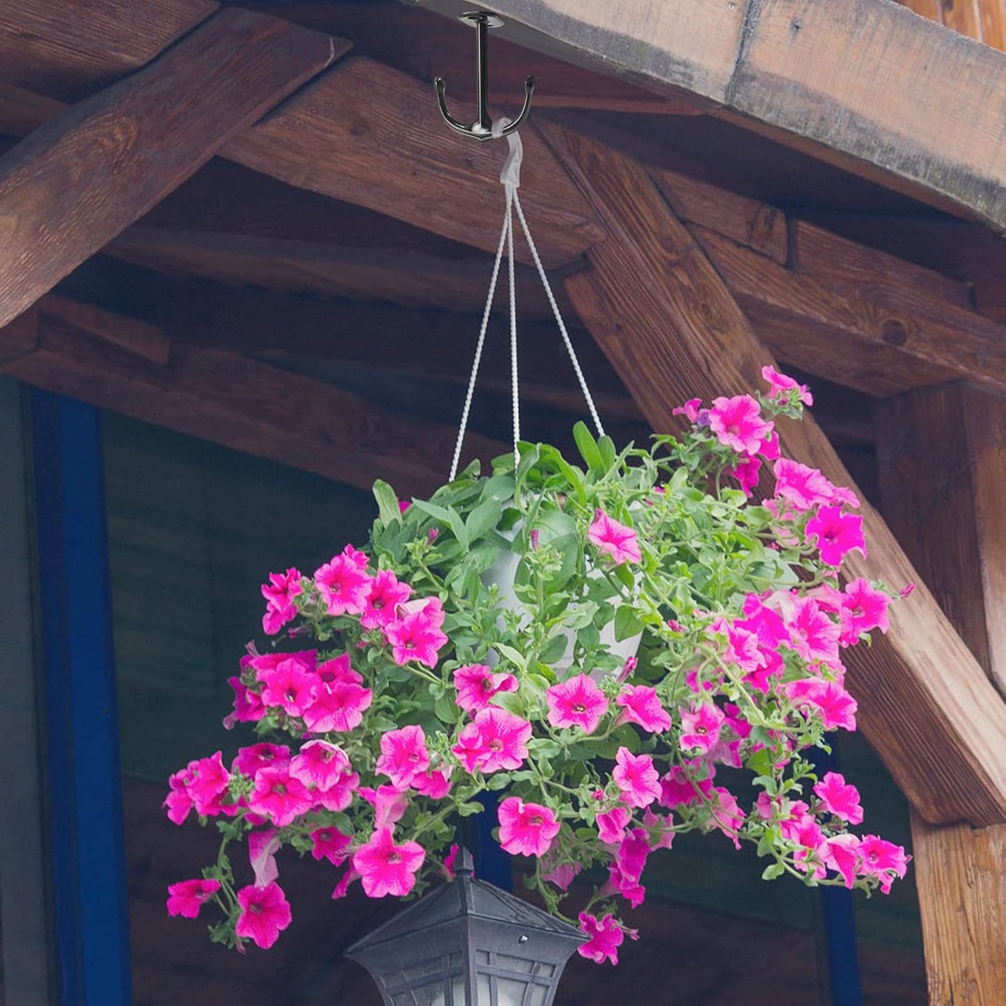 Anchor Two Prong Ceiling Hook for Closet Top Bathroom Kitchen Cabinet Garage Pack of 8 (Black)