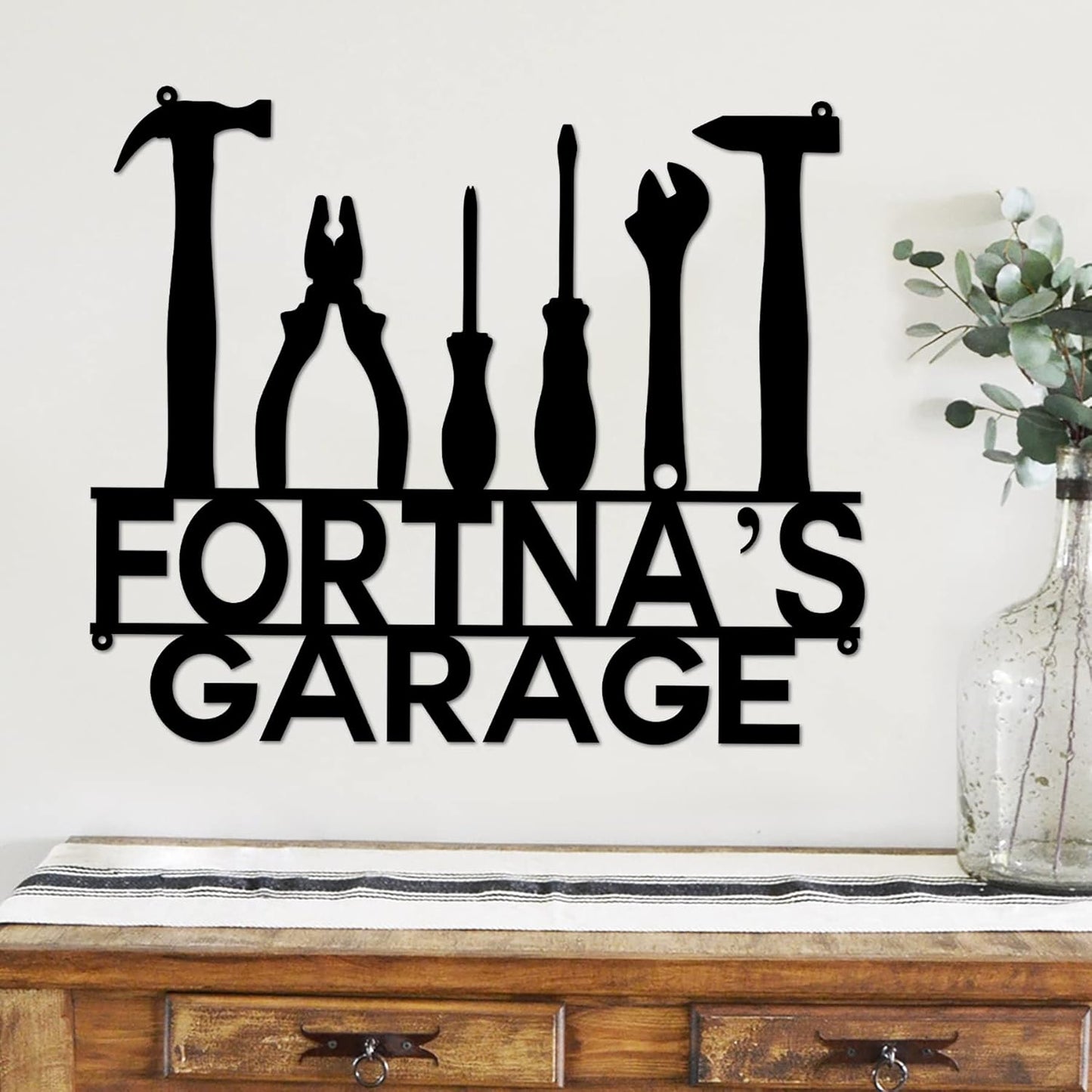 Personalized Dad's Garage Metal Sign - Papa's Workshop Gift Shop Sign For Mechanics