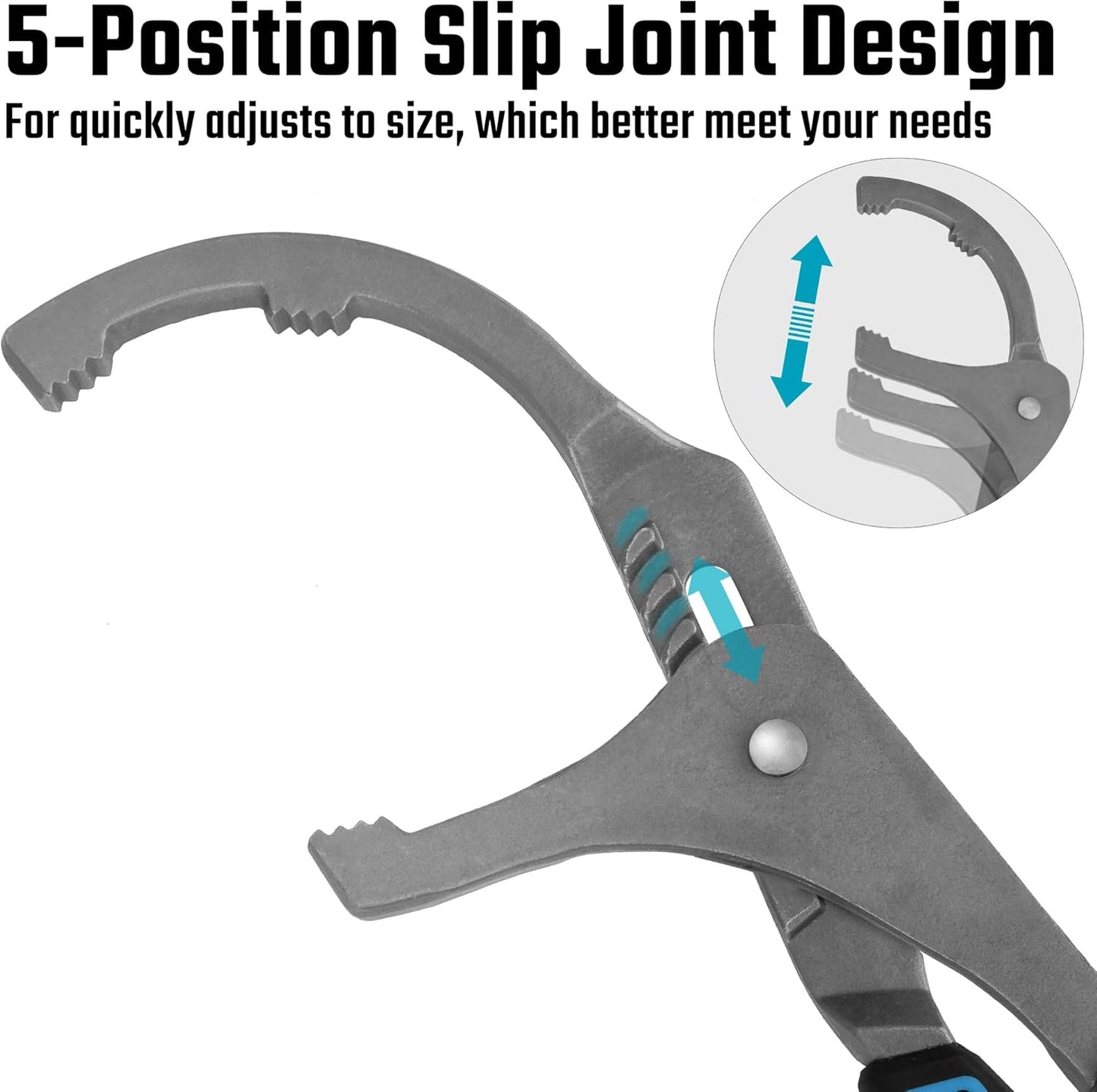 DURATECH Oil Filter Wrench Set, 9" & 12" Oil Filter Removal Tools, Pliers for Cars, Trucks, Motorcycles