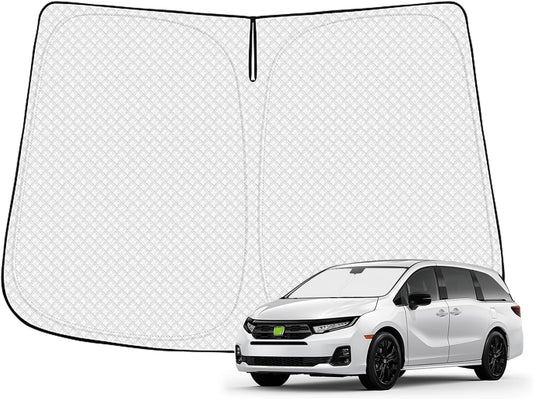 Windshield Sun Shade for 2018-2025 2026 Honda Odyssey Accessories Thicken 6-Layer Front Window Sunshade Cover Sun Visor Protector Foldable Block UV Rays Keep Vehicle Cool