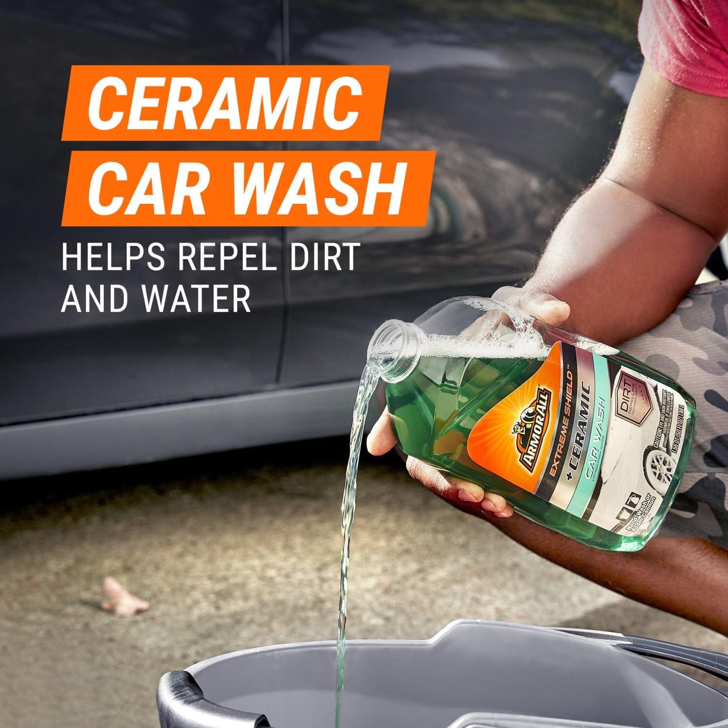 Armor All Complete Ceramic Exterior Car Cleaner Car Care Kit, Keeps Car Fresh and New, Includes-Leather Cleaning Wipes, Tire Coating Spray, Wheel Cleaner, Car Wash and Glass Cleaner, 5 Count