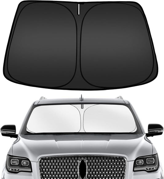 ARISMOTOR Windshield Sun Shade for Lincoln Navigator 2018-2025, Custom Fit Foldable Front Window Sunshade Sun Visor Protector, Block UV Rays Keep Your Car Cooler