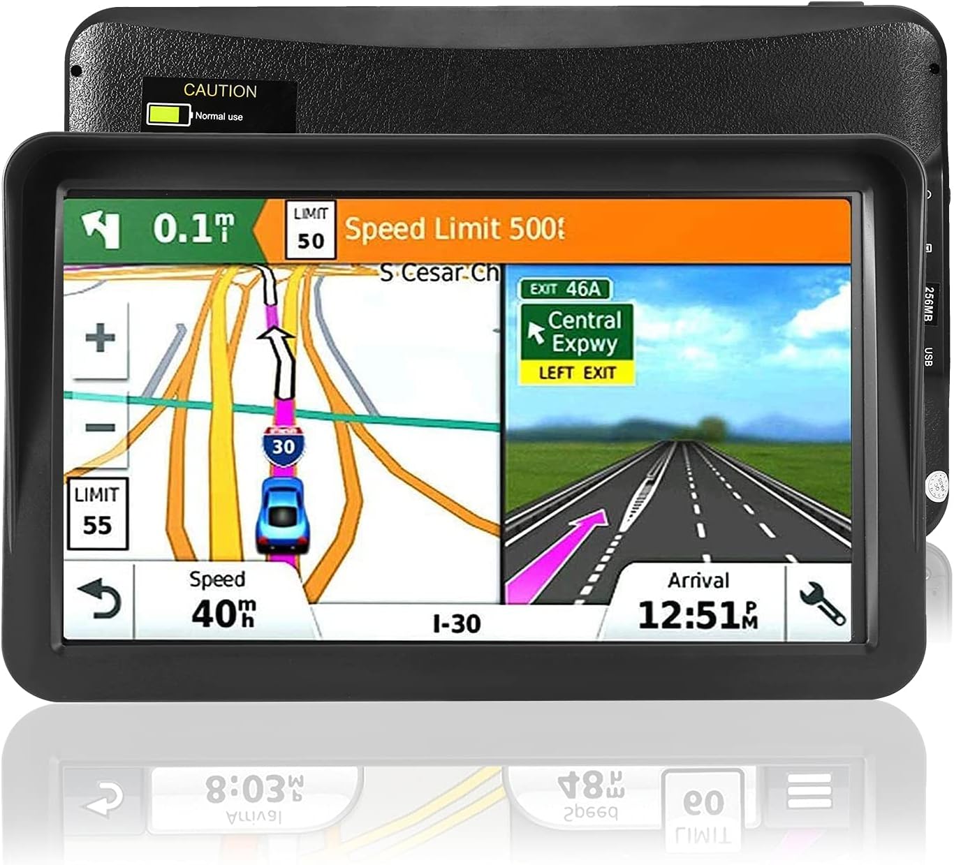 Car GPS Navigation, 2025 Map 9 inch Touch Screen Car GPS Navigation System, Voice Turn Direction Guidance, Support Speed and Red Light Warning(Free Update Lifetime Map)