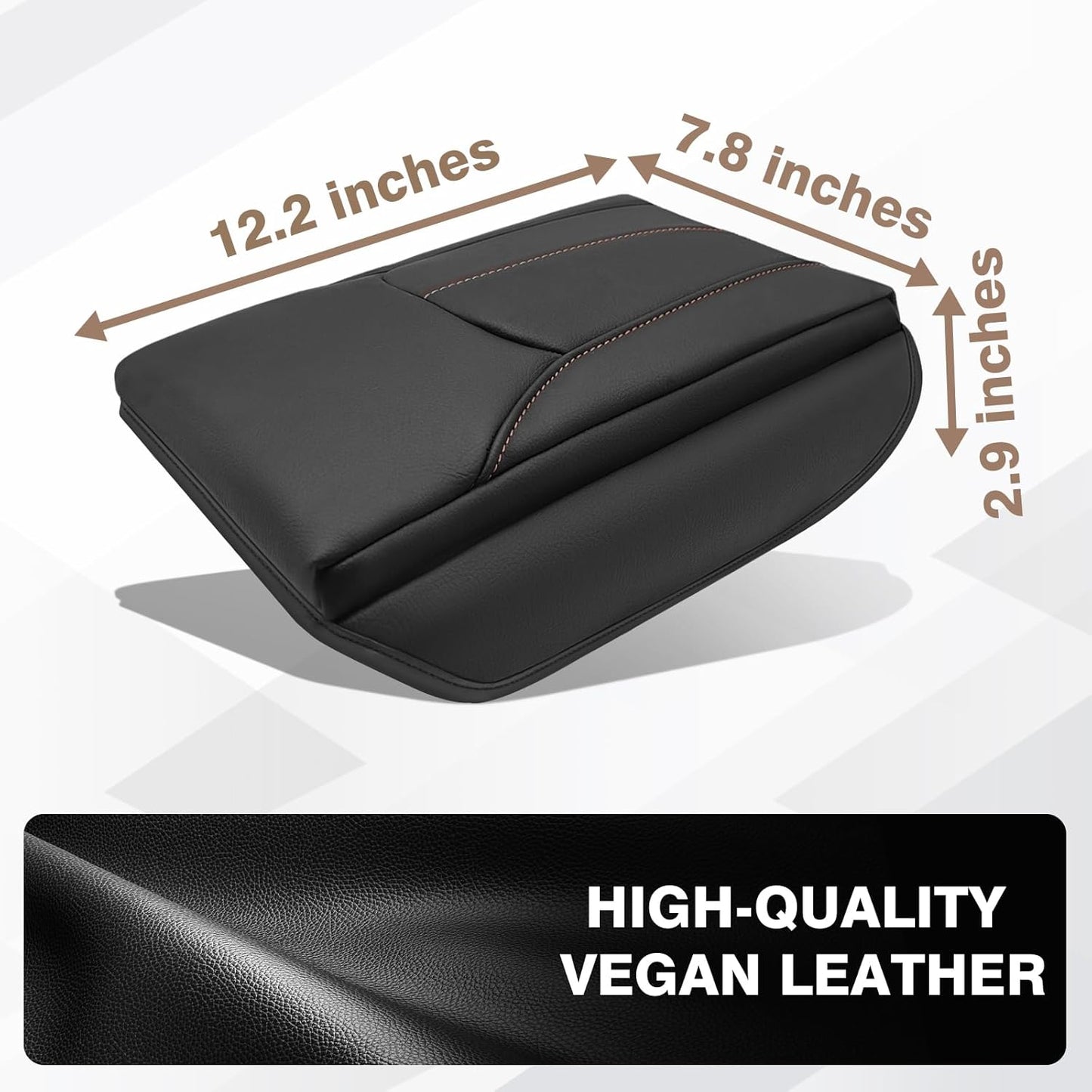 Muslogy Center Console Cover 1-Inch Extra Thick Armrest Pad Compatible with 2025 Subaru Forester Accessories Arm Rest Cushion Padding Anti-Scratch Middle Console Leather Armrest Lid Protector