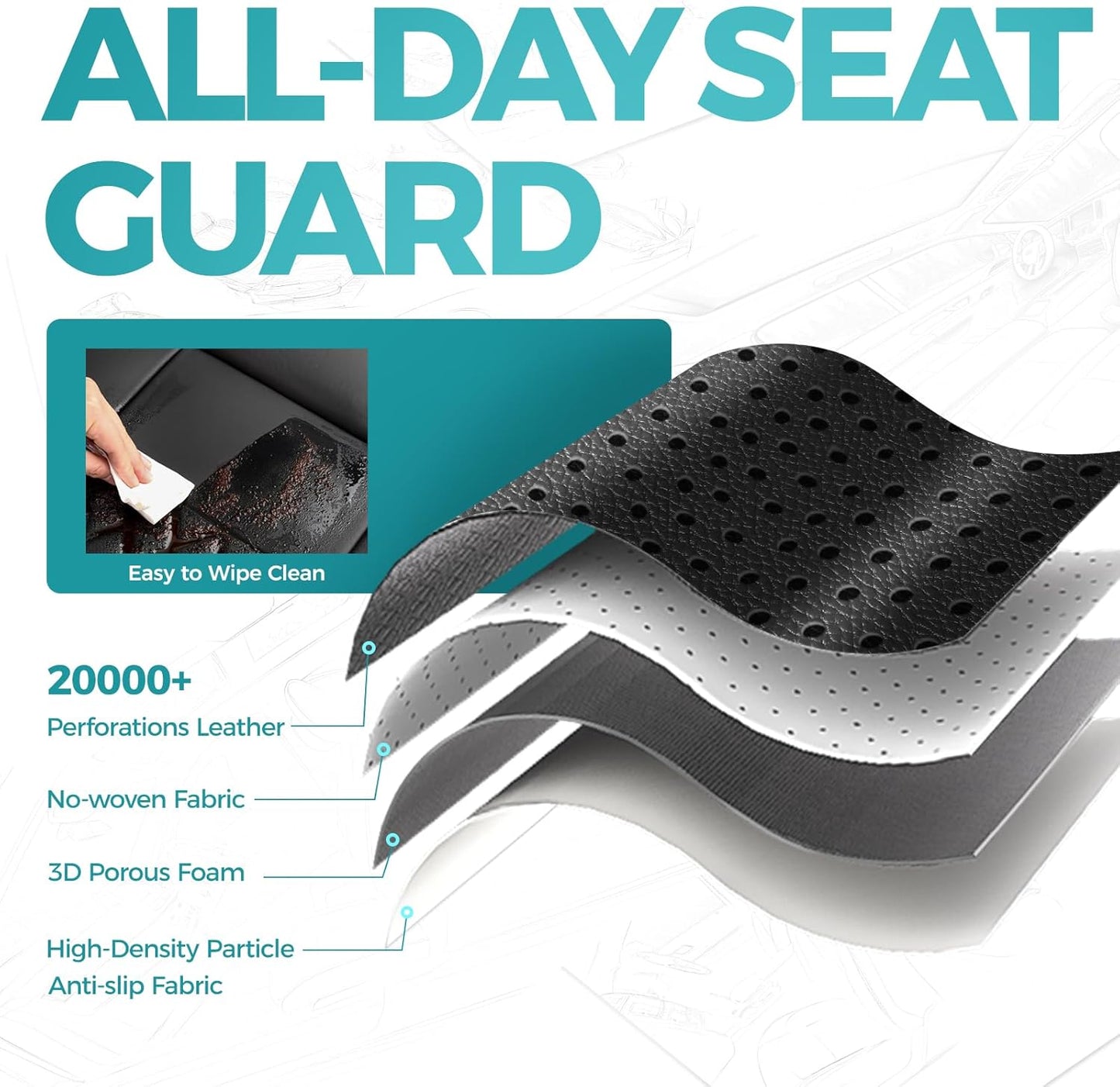 for Toyota Camry Seat Covers SE XSE SE Sport 2012 2013 2014 2015 2016 2017 - Custom Fit Car Seat Covers Full Set, Waterproof Breathable Leather Seat Covers for Cars, Black Red Not for Hybrid