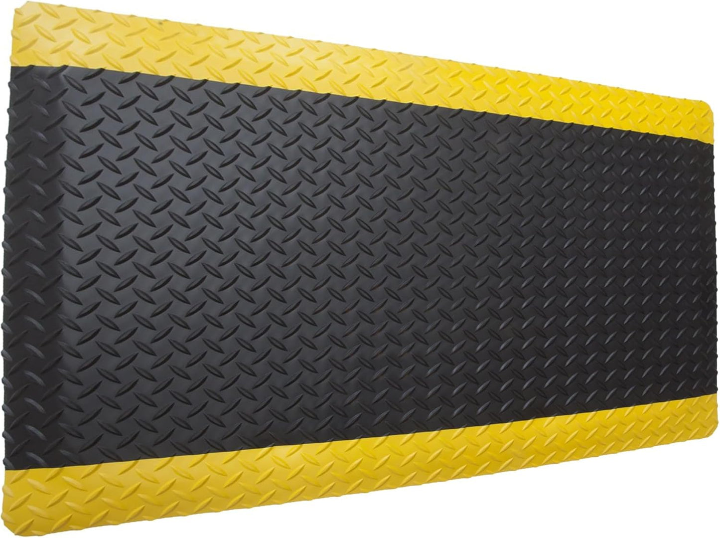 Rhino Mats, American Classic Diamond Anti-Fatigue Mats, Industrial Ergonomic Comfort Standing Mat for Work, Home, Garage, Office, Kitchen or Anywhere (Black/Yellow 9/16" Thick, 2 FT. x 13 FT.)