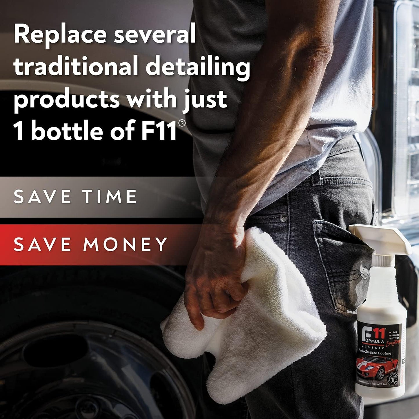 TopCoat F11 Car Polish & Sealer for Cars, Motorcycles, RVs and More – Water-Based Alternative to Ceramic Car Wax - 16 oz F11 Top Coat Spray Bottle