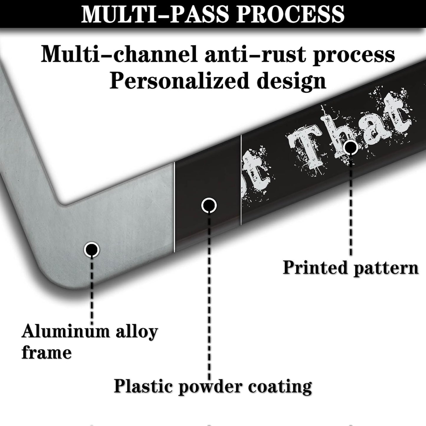 License Plate Holder Black and White License Plate Frames Back-Off I'm Not That Kind of Car Universal Aluminum Car Accessory 2 Pack with Screw Covers Set