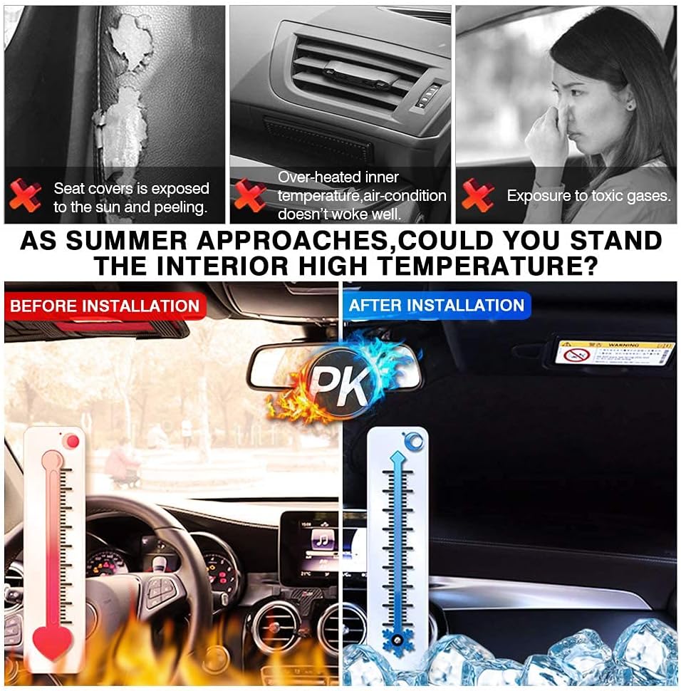 KUST Windshield Sun Shade for 2011-2019 Ford Explorer SUV Accessories, Custom Fit Car Front Sun Shade Foldable Window Shade Sun Visor Protector Blocks UV Rays