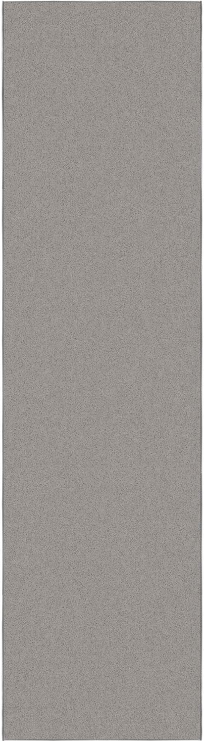 Ottomanson Hallway Runner Rug 2'7" x 9'10" Non Slip Solid Area Rugs Easy to Clean Laundry Rug Runner Durable & Pet Friendly Floor Carpet Runners for Hallways Entryway Living Room Kitchen, Gray