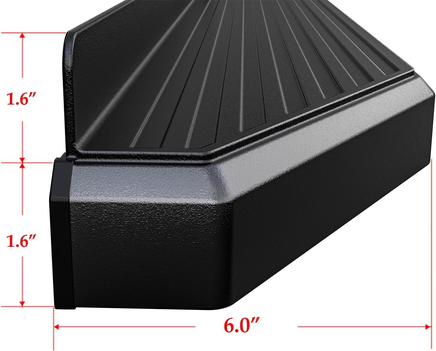 APS 6-inch (Black Stainless Steel Powder Coated Flat Style) Running Boards Side Bars Side Steps Compatible with Toyota 4Runner 2010-2016 Trail & 17-24 TRD Off-Road & 2014-2024 SR5