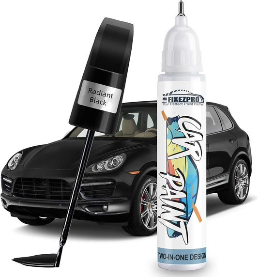 Radiant Black Touch Up Paint for Cars, Car Paint Scratch Repair Pen,Color Accurate Quick and Easy Fix Chip Rim Scuff Repair(Radiant Black)