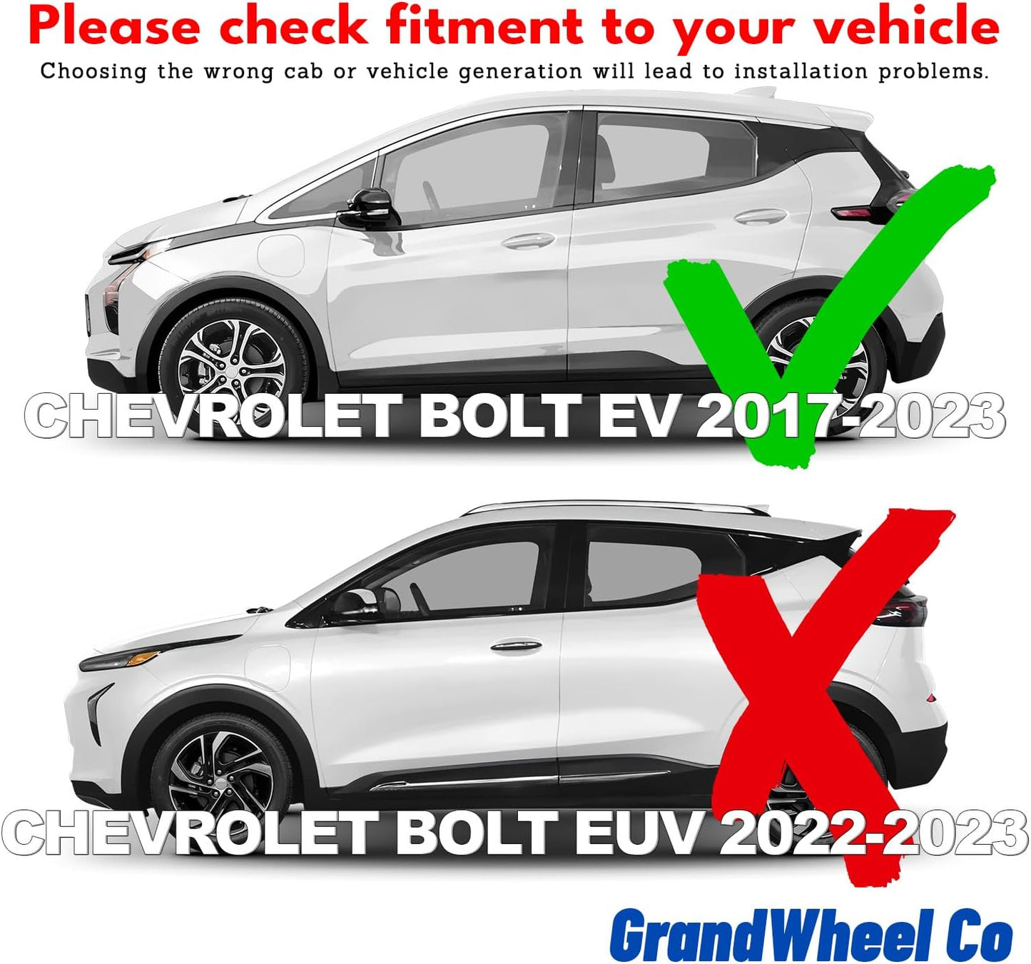 Window Deflectors Smoke Tinted in-Channel Side Window Vent Visor Deflectors Rain Guards Compatible with Chevrolet (Chevy) Bolt EV 2017-2023 - 4 pcs. GW0810