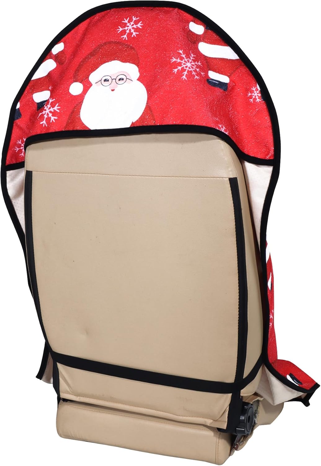 Car Seat Cover Protector Front Seats,for Gym Workout,Running,Swimming,Beach and Hiking,Waterproof Sweat Towel Bucket Seat Covers for Cars SUV Trucks (Santa Claus, 1Pcs)