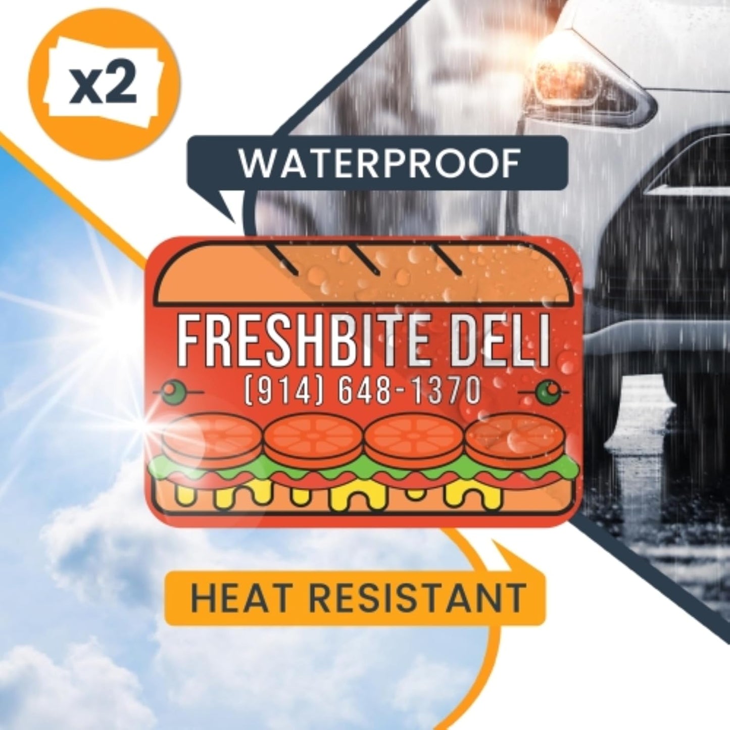 Magnet Me Up Customizable and Personalized Automotive Magnet Decals (24”x36” Rectangle)