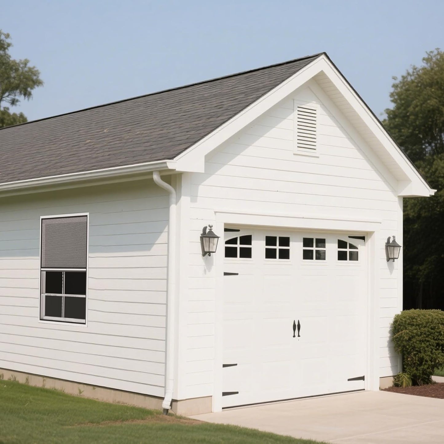 2 Pack 24" x 27"Shed Window, with Tempered Glass and Fiberglass Screen for Shed, Chicken Coop, Playhouse, Household, Garage