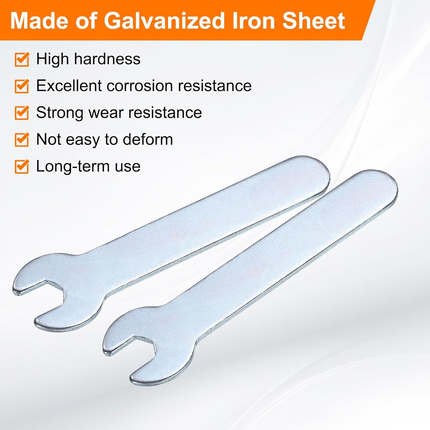 HARFINGTON 10pcs Small Wrench Open End Wrench 6x66x1.5mm Metric U-Shaped Single Open Ended Spanner Super Thin Small Flat Head Galvanizing Wrench for Automotive Repair Furniture Assembly