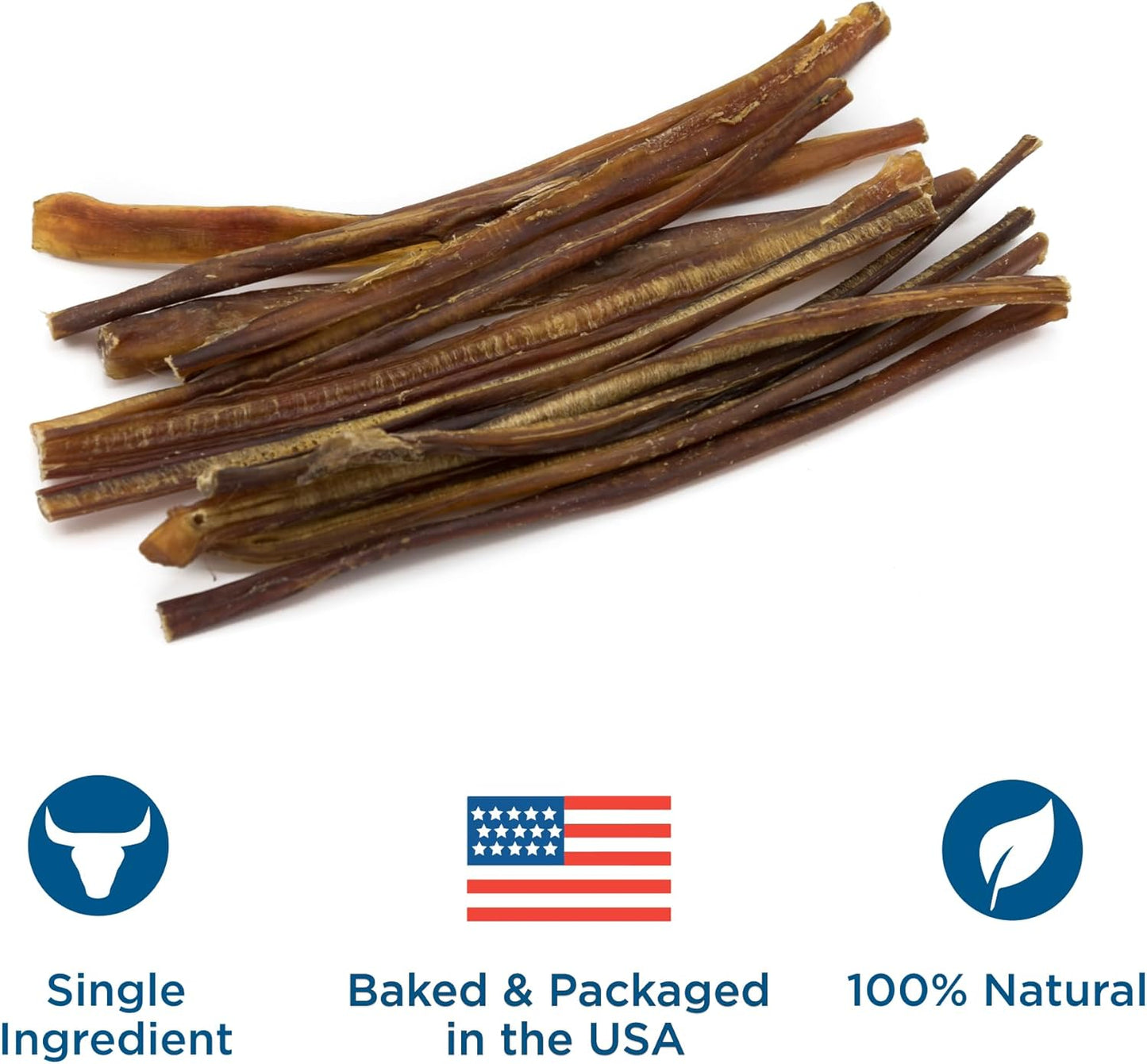 Best Bully Sticks 12 Inch Bully Sticks for Dogs - 12 Count (Pack of 1) - Natural, Easily Digestible, 100% Grass-Fed Beef, Grain and Rawhide Free